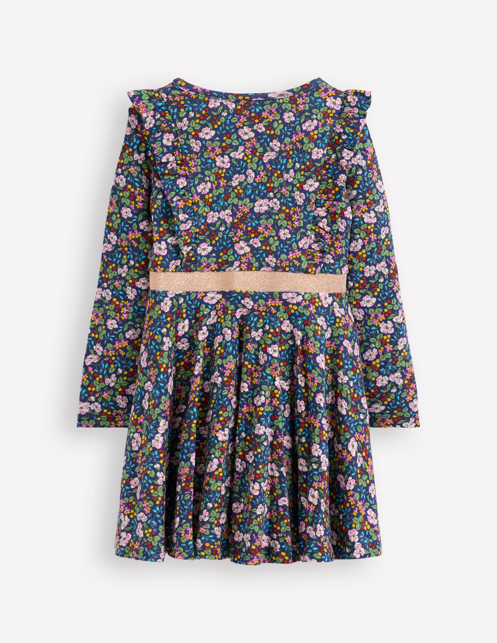 Cora Twirly Jersey Dress-Starboard Blue Berry Floral-3