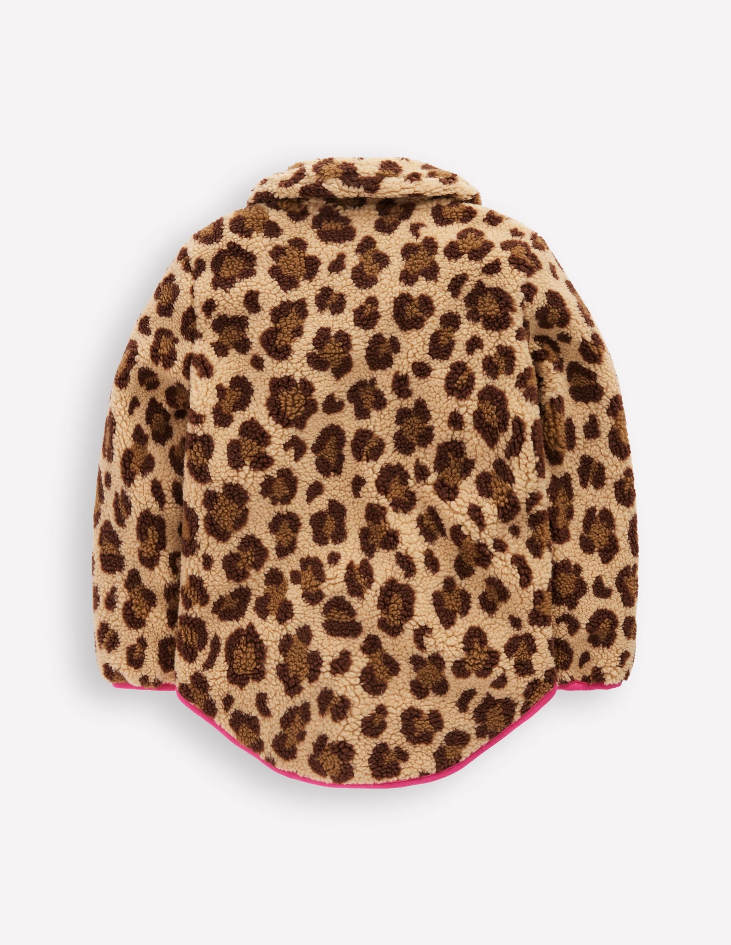Collared Borg Zip Through-Leopard