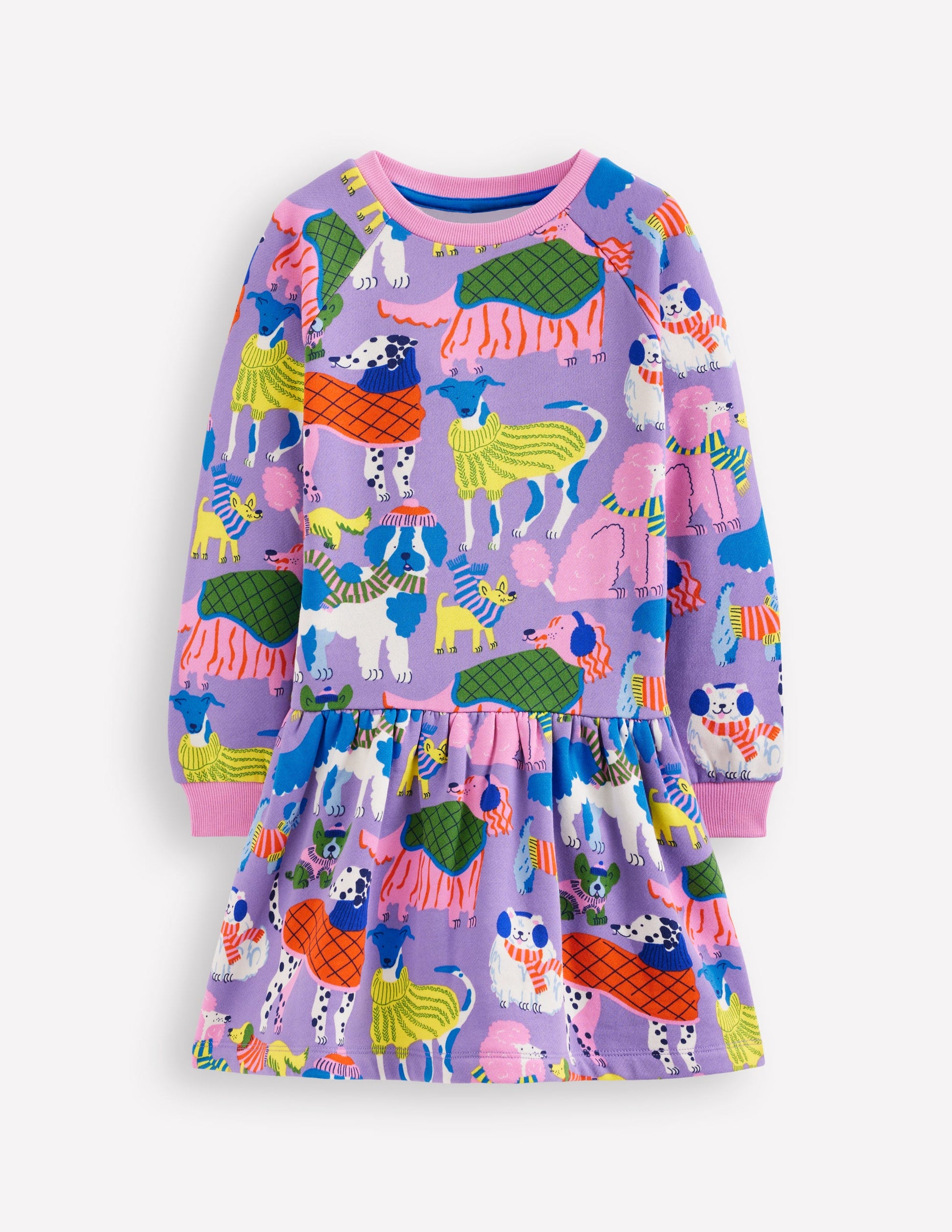 Cosy Sweatshirt Dress-Eggshell Blue Cosy Dogs-2