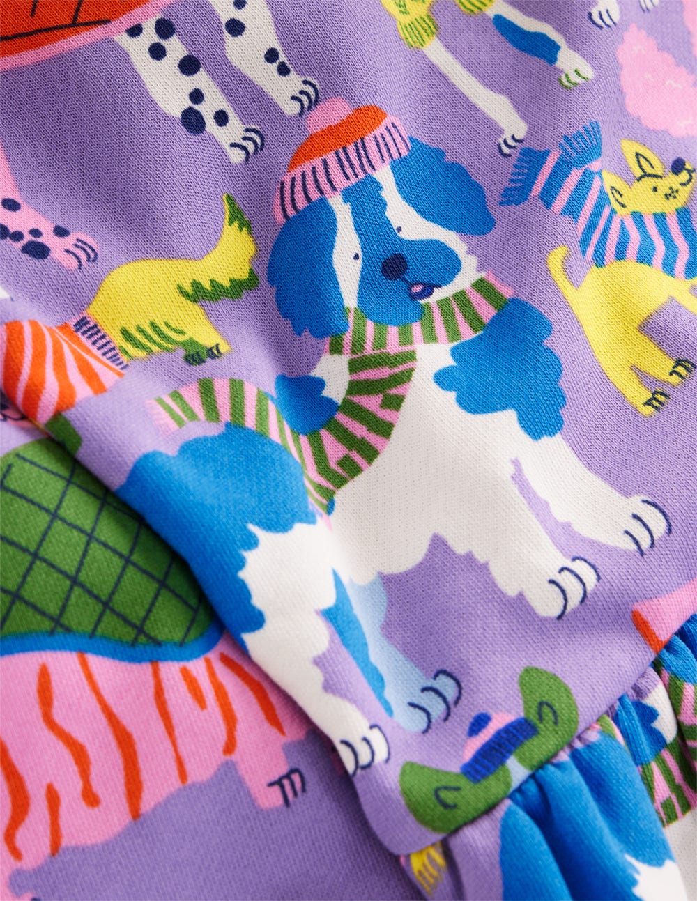 Cosy Sweatshirt Dress-Eggshell Blue Cosy Dogs-4