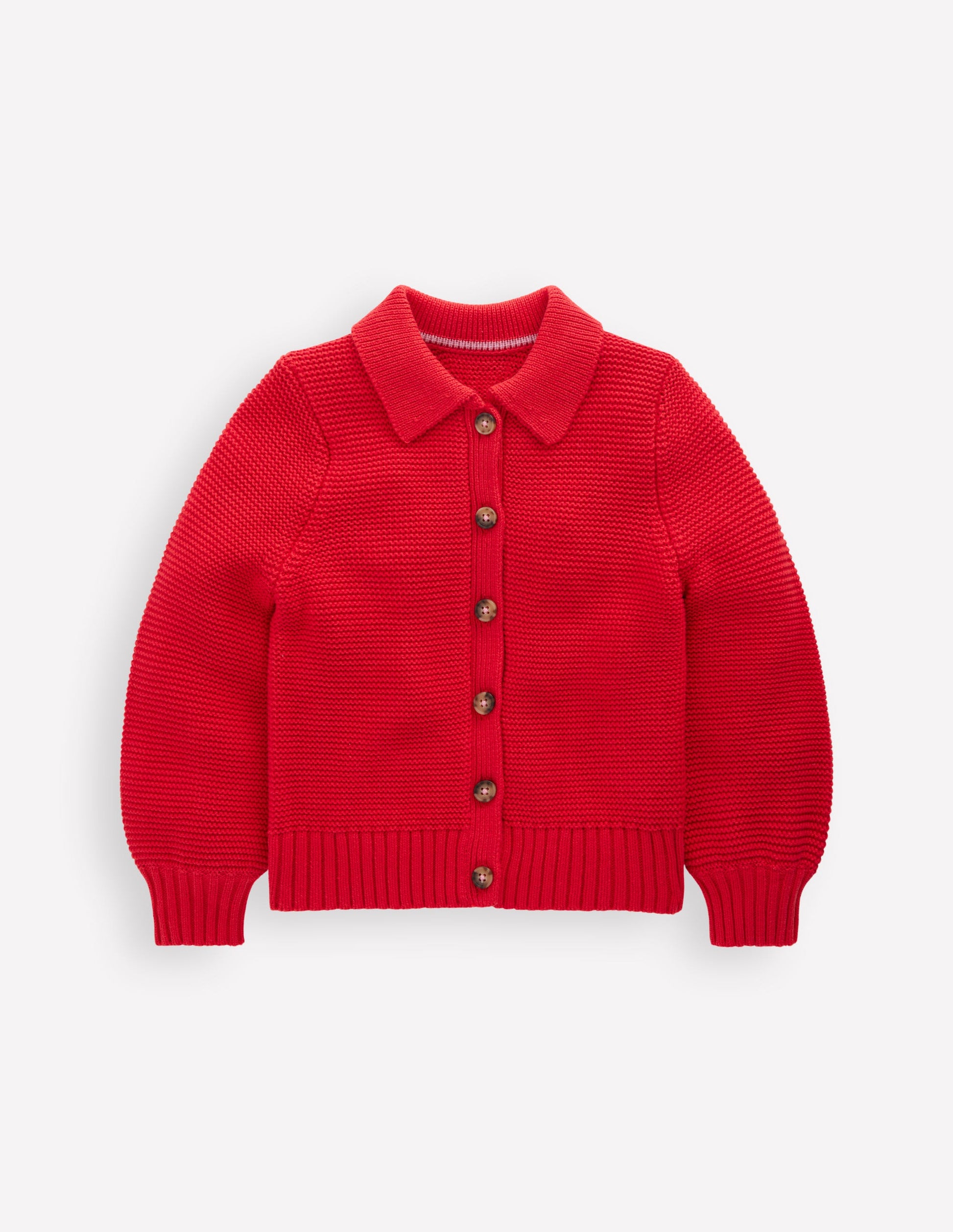 Collared Cardigan-Rockabilly Red-6