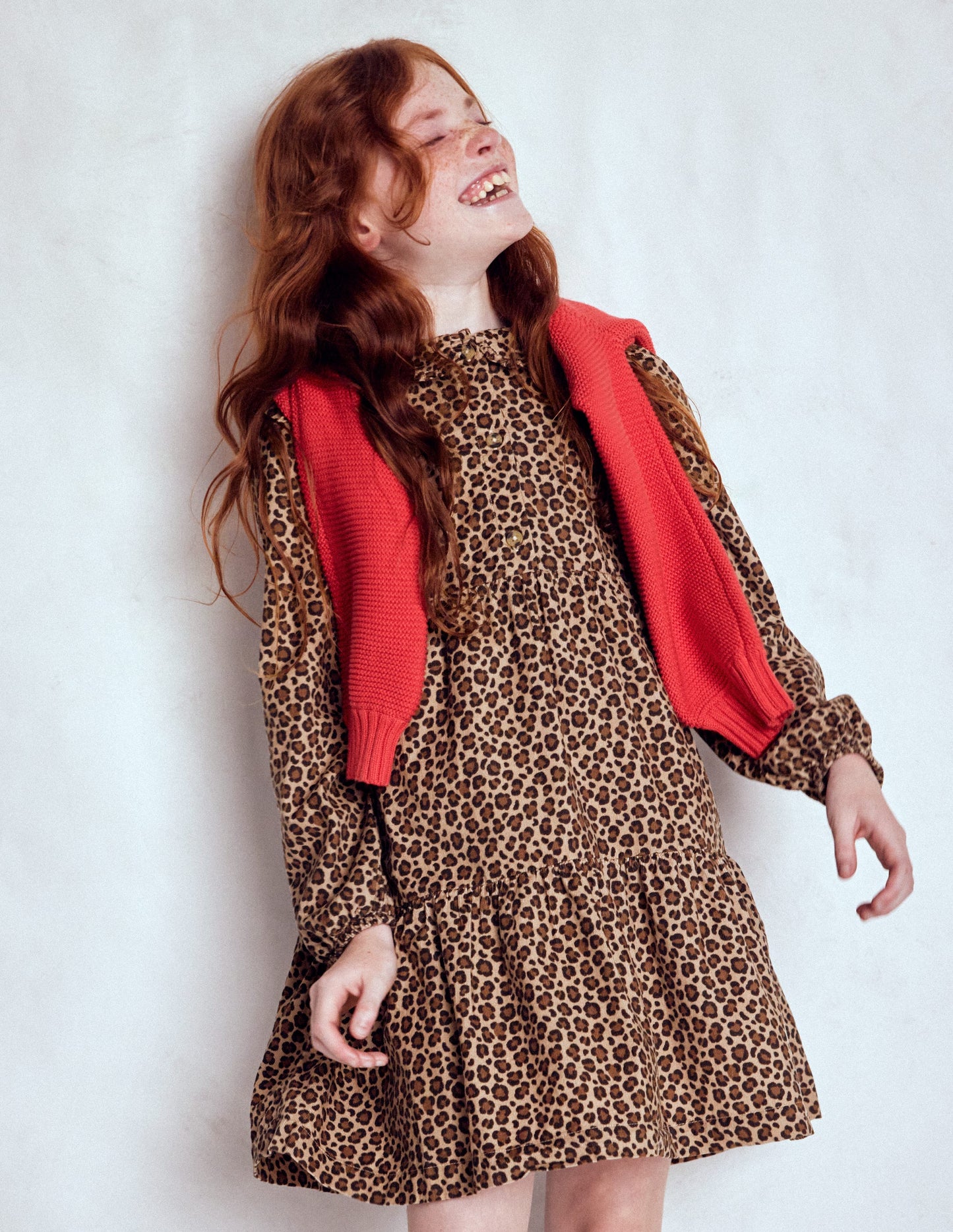 Minna Collared Woven Dress-Leopard