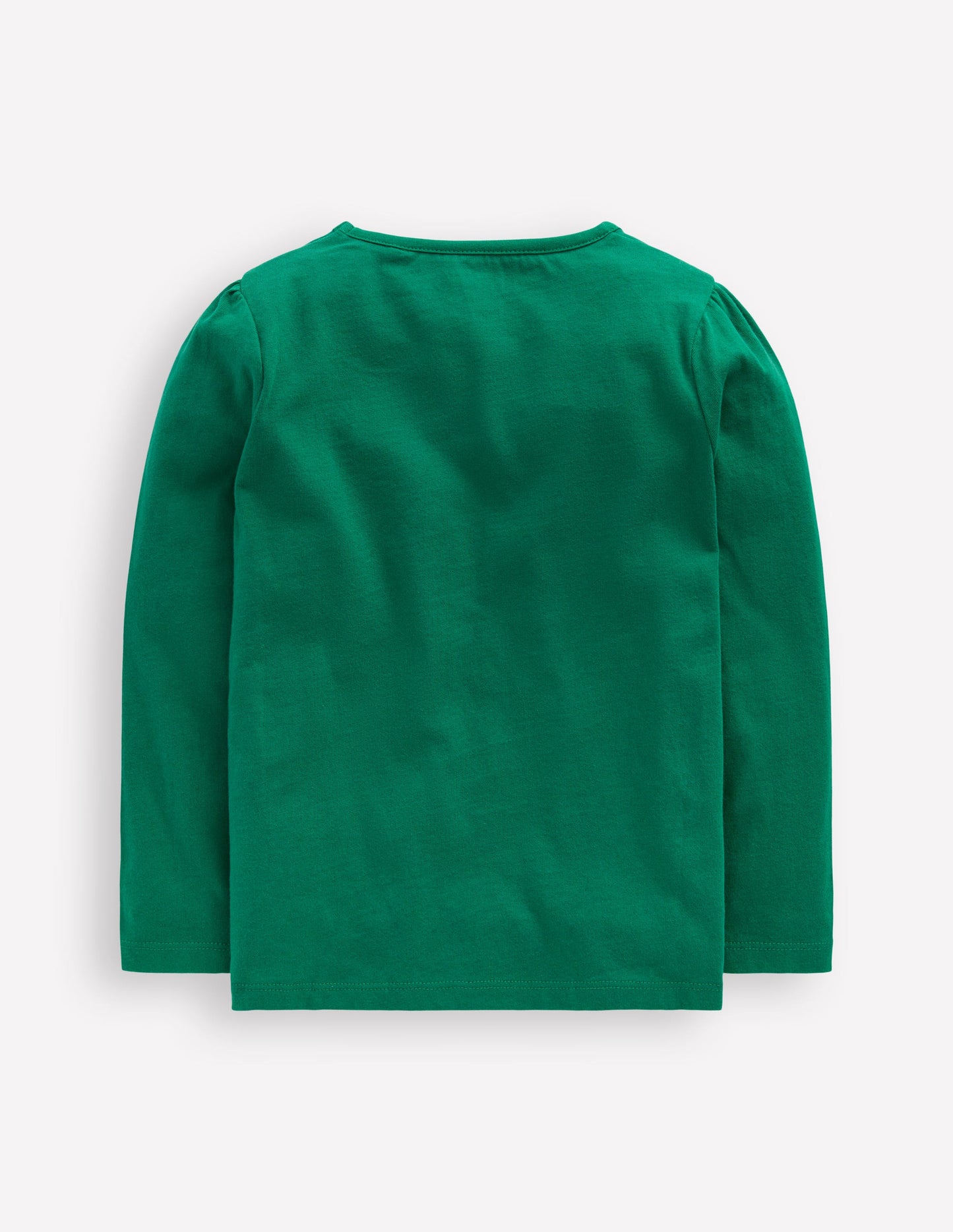 Puff Sleeve Applique T-Shirt-Green Owl