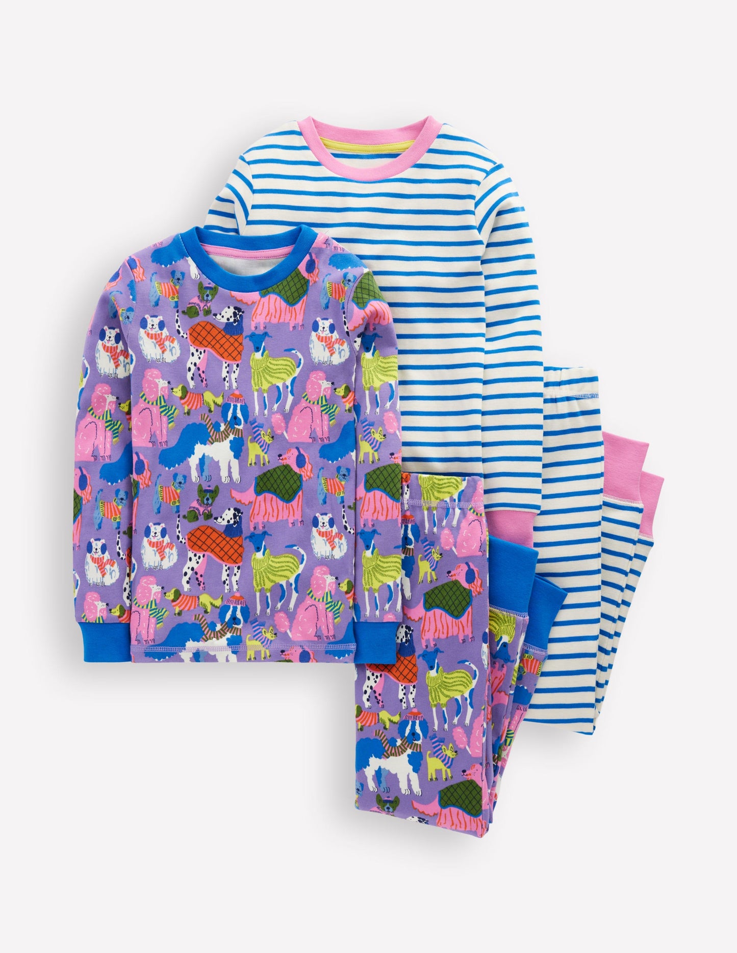Twin Pack Snug Pyjamas-Vista Blue Cosy Pets