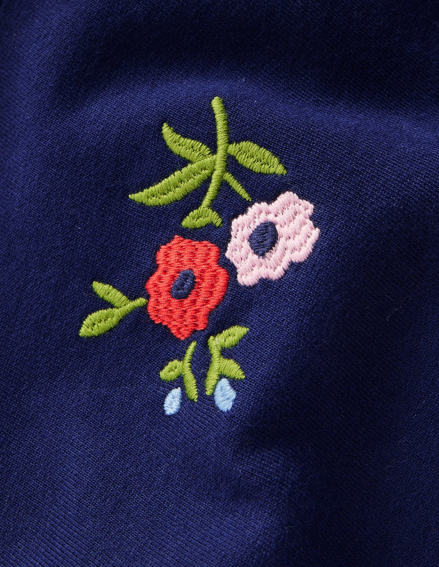 Embroidered Tunic Set-College Navy Embroidery