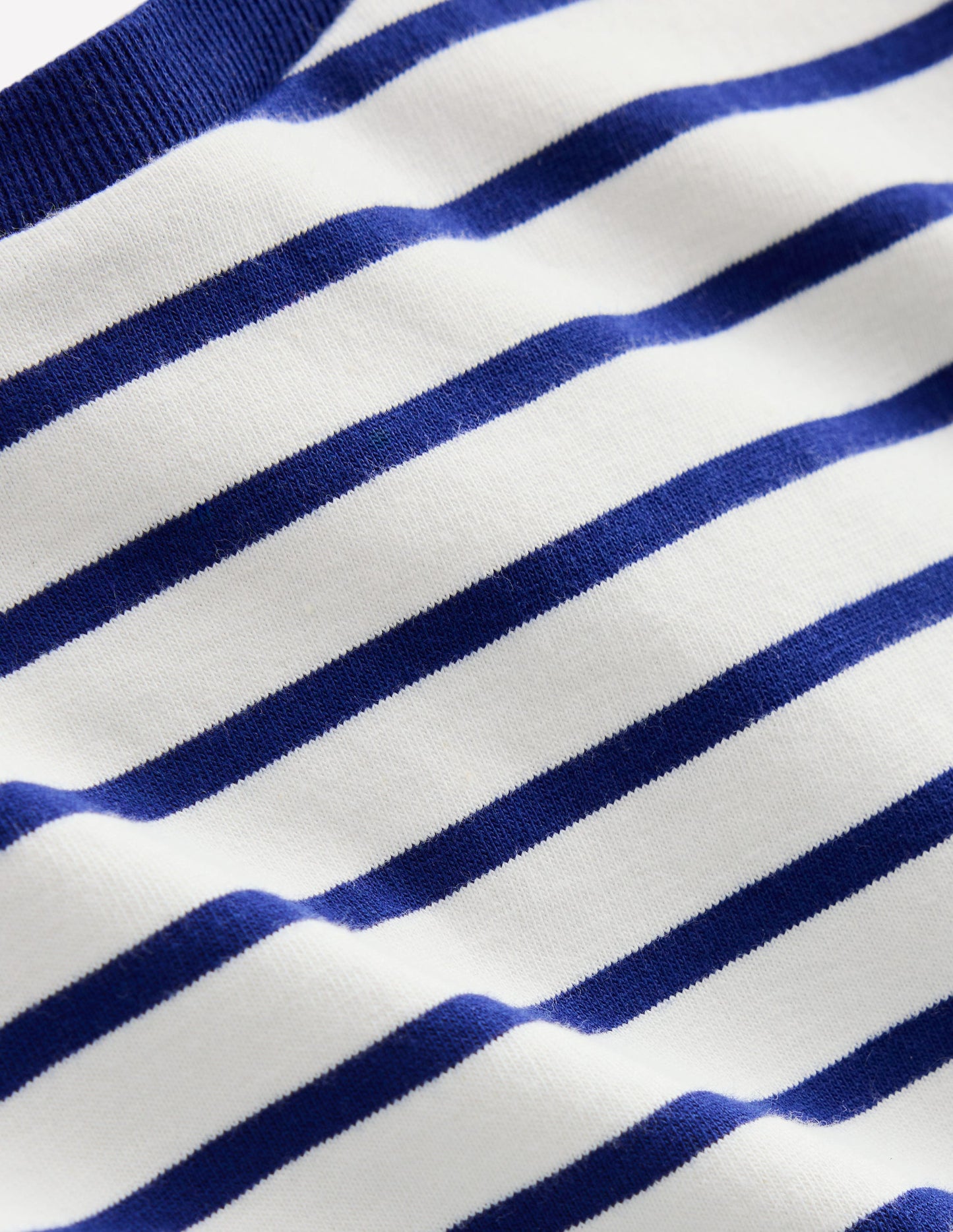 Long Sleeve Relaxed Breton-Ivory/College Navy