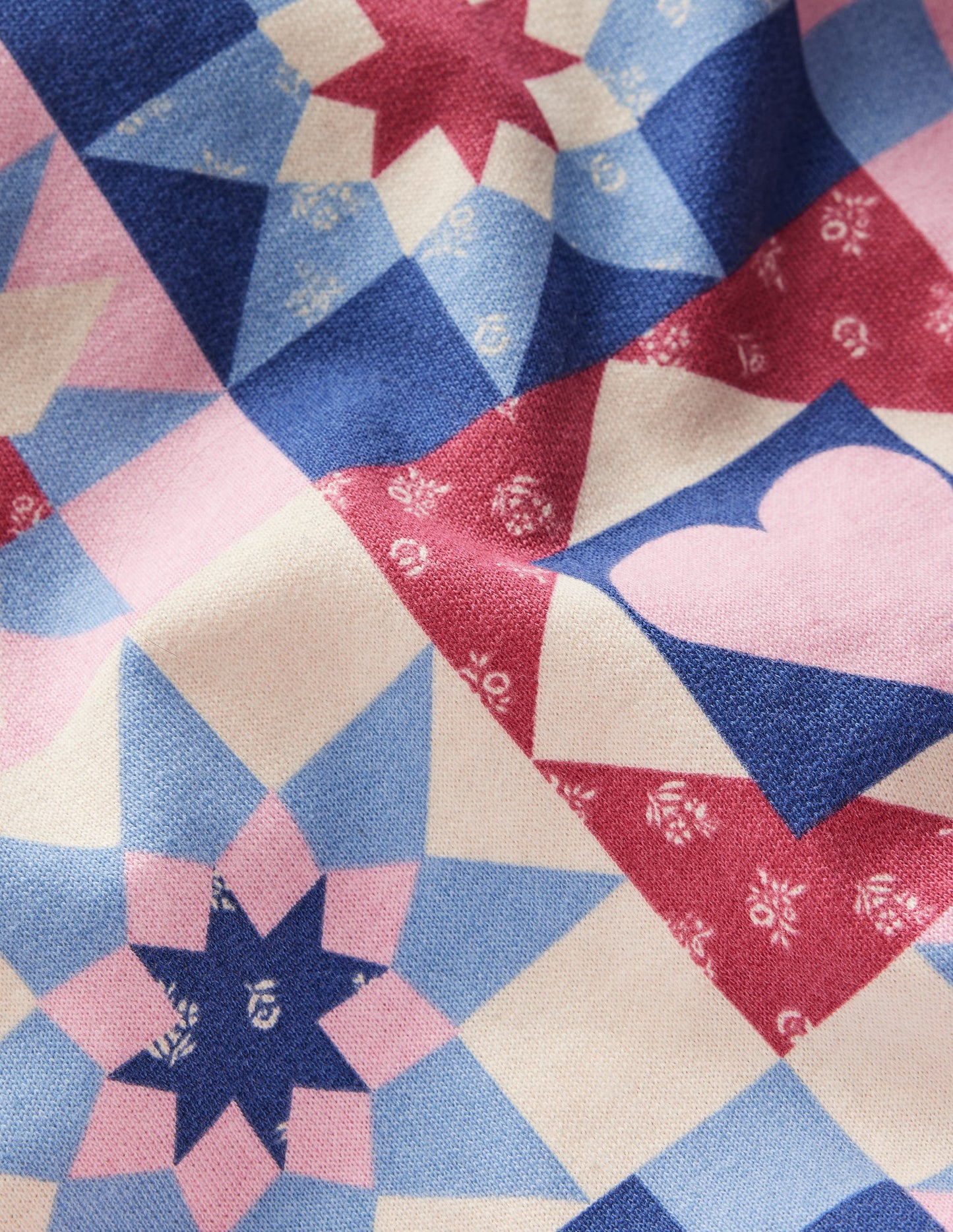 Printed Sweatshirt-Alaskan Blue Patchwork