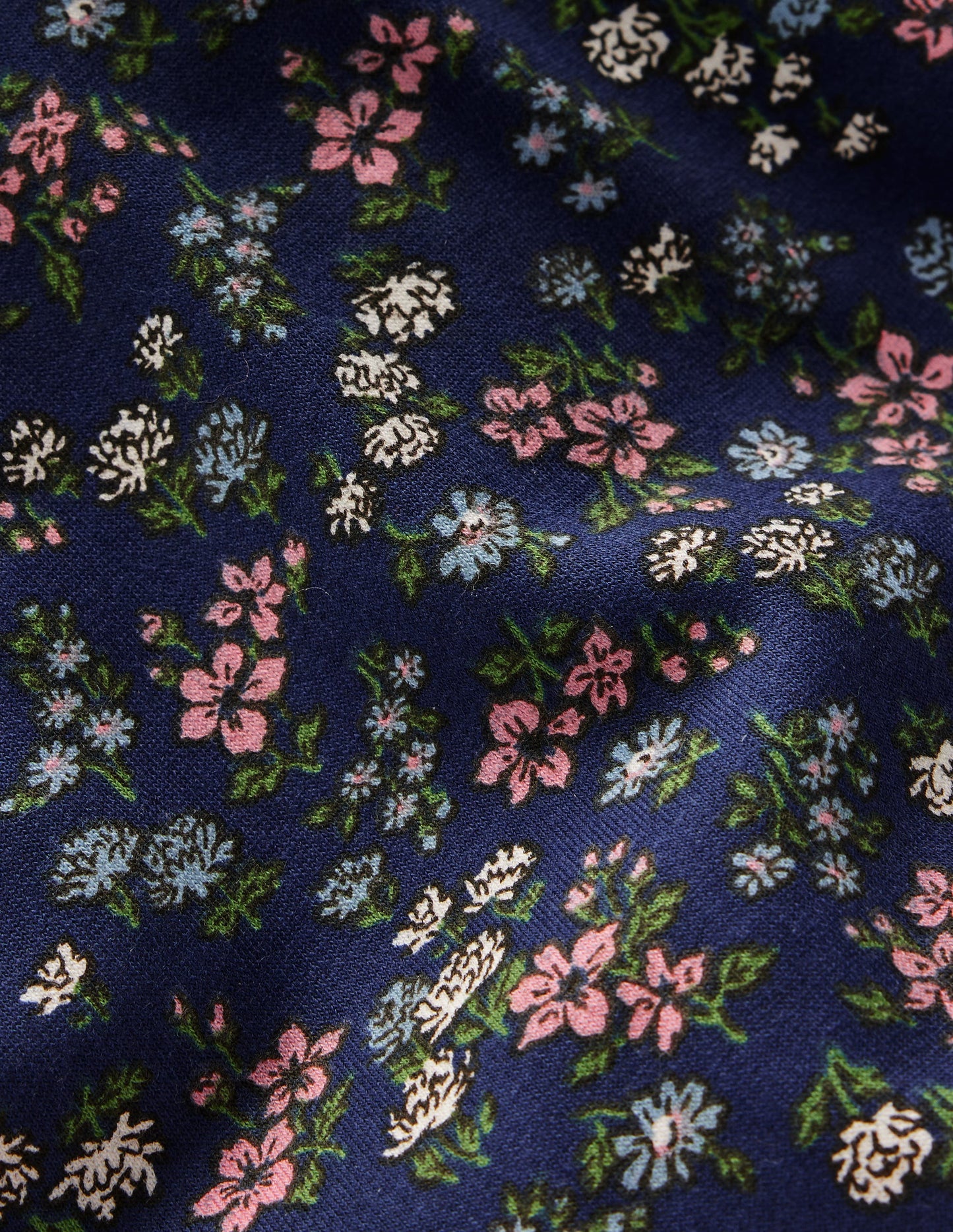 Printed Hoodie-Starboard Blue Meadow Floral