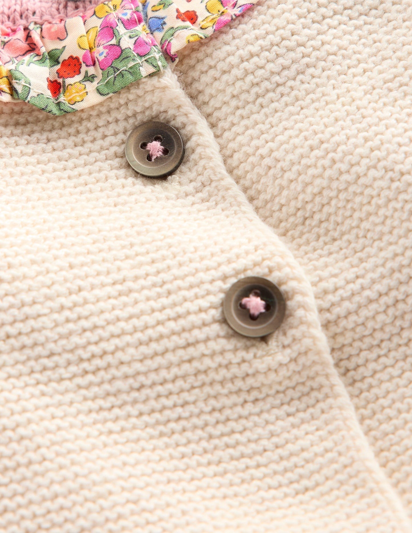 Pretty Knitted Play Set-Ecru Marl Hearts