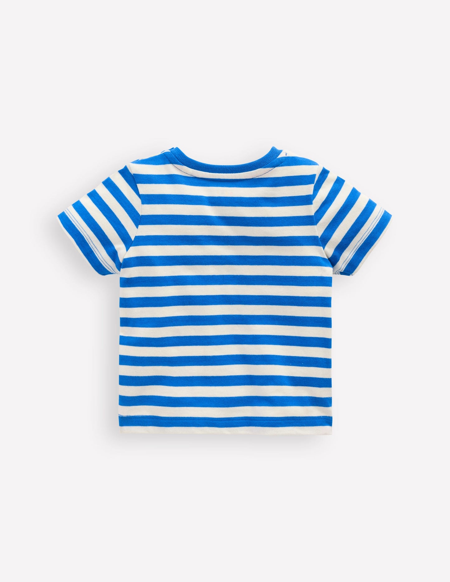 Logo Interest T-Shirt-Blue Stripe Fruit