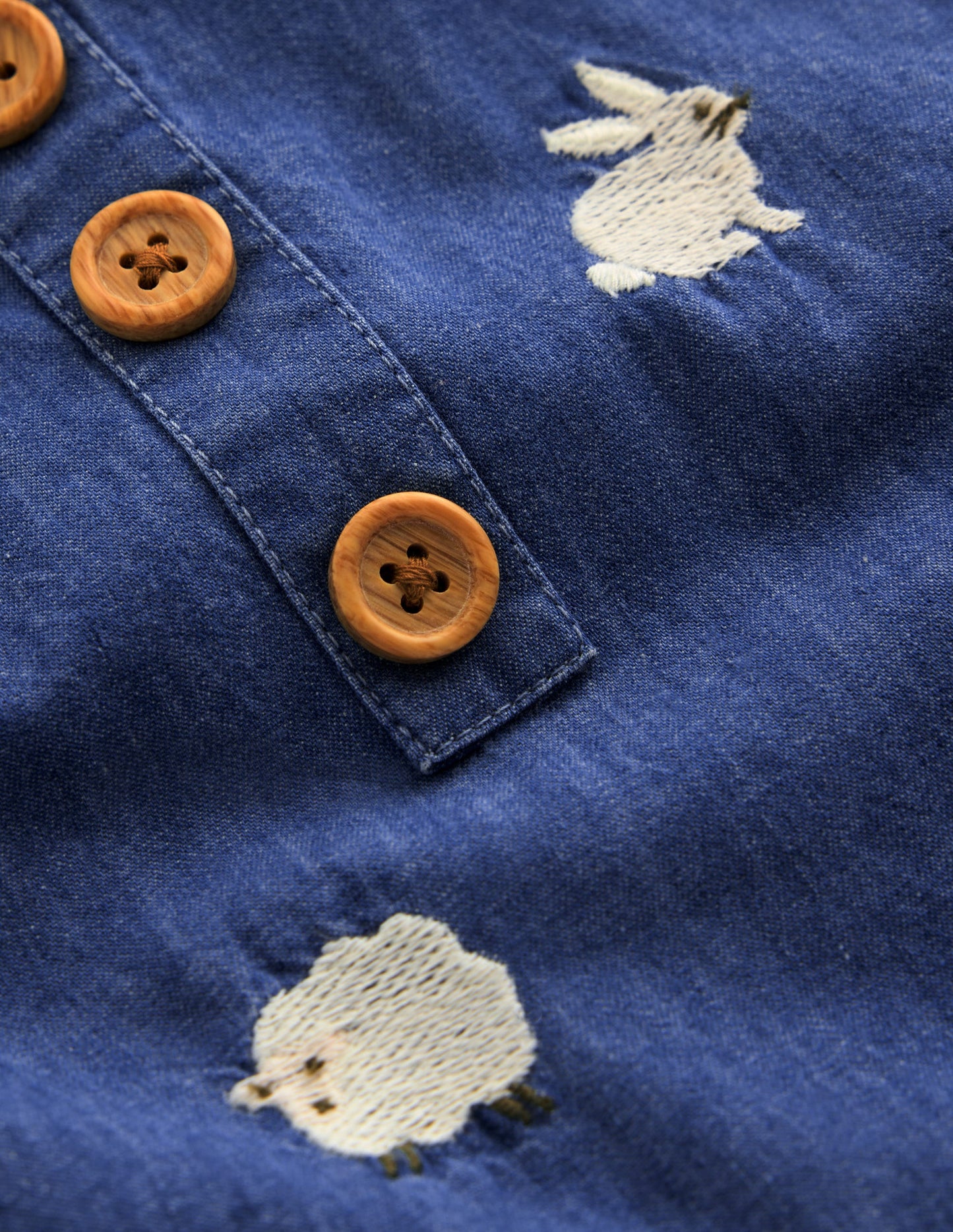 Embroidered Dungaree Set-Denim Easter Embroidery