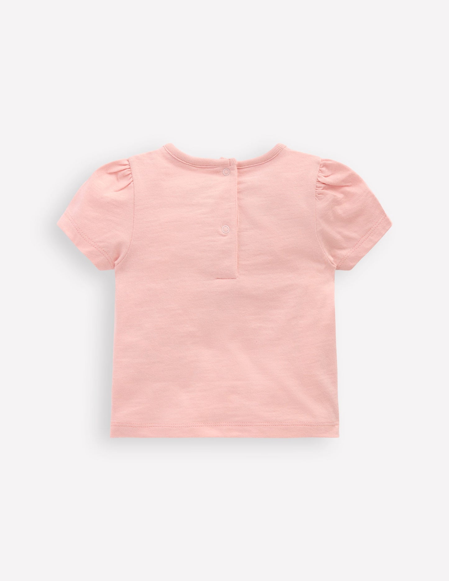 Girls Puff Sleeve Logo T-Shirt-Chalk Pink May Day Bunny