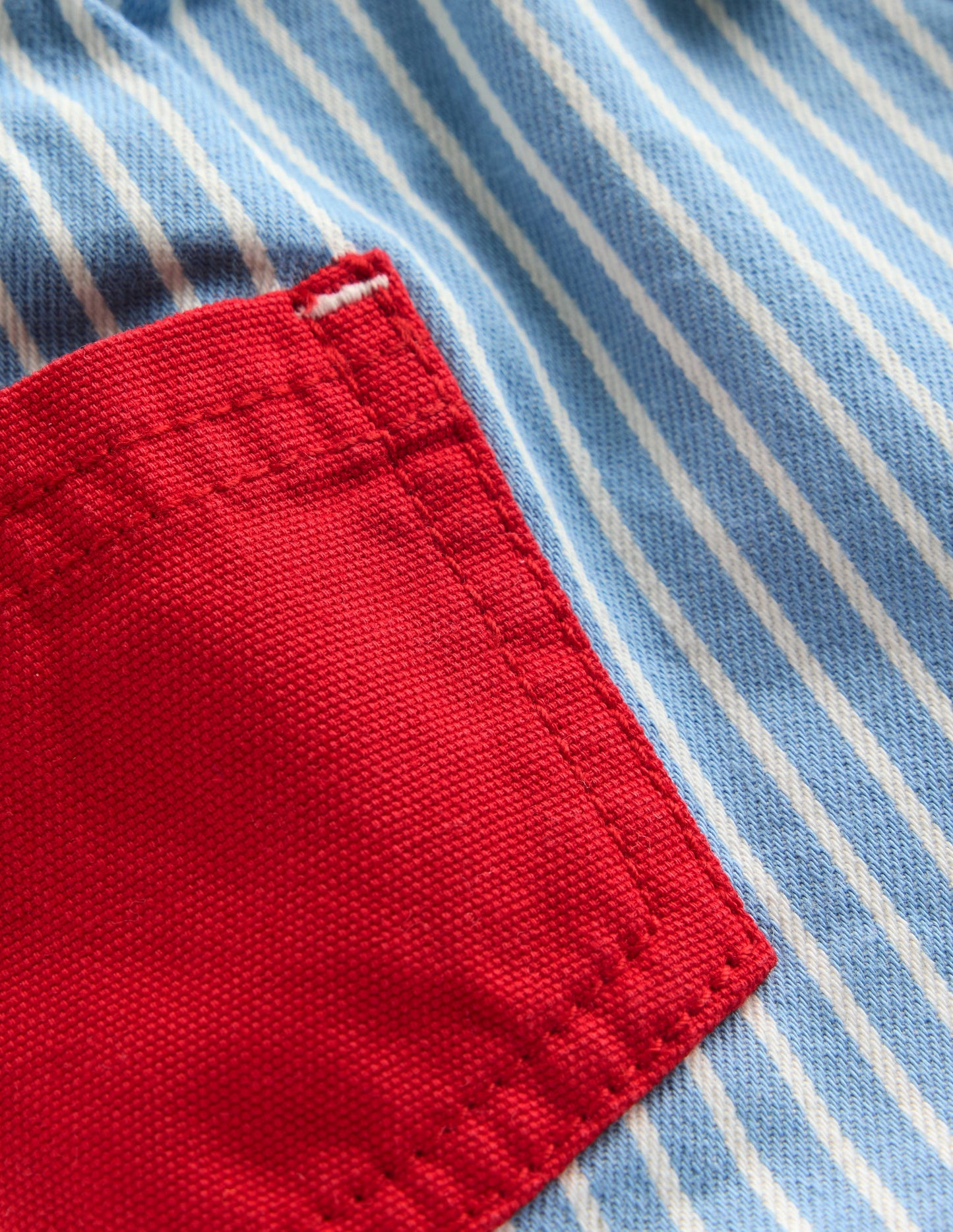 Woven Pocket Shorts-Blue Stripe