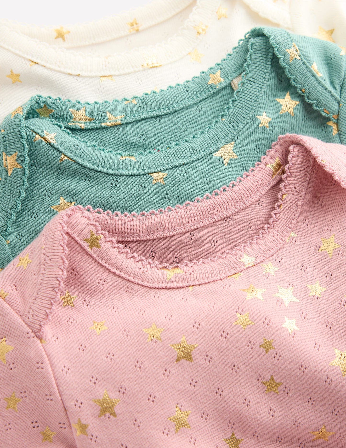 3 Pack Pointelle Bodies-Multi Foil Stars