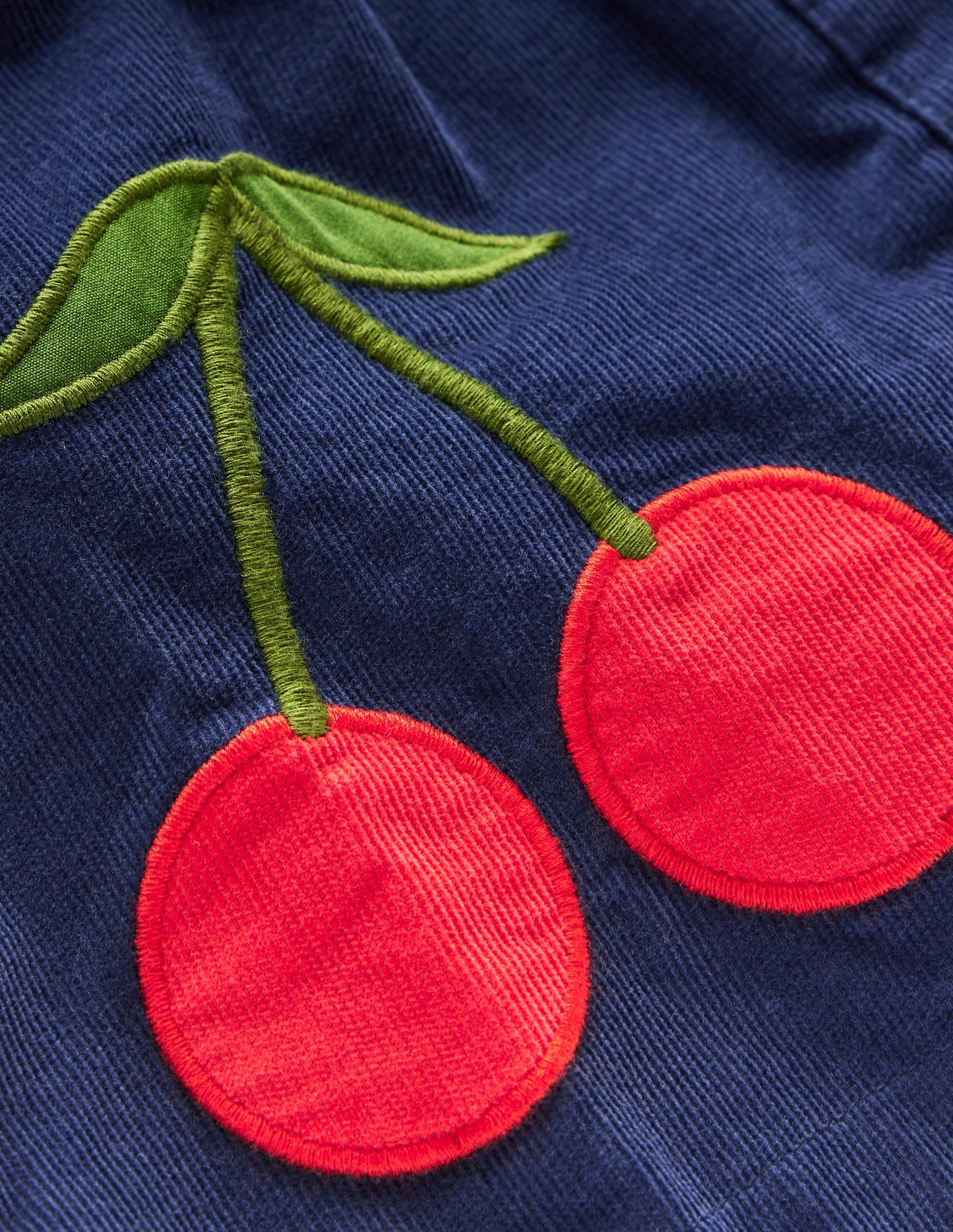 Woven Pinny Dress Set-College Navy Cherries