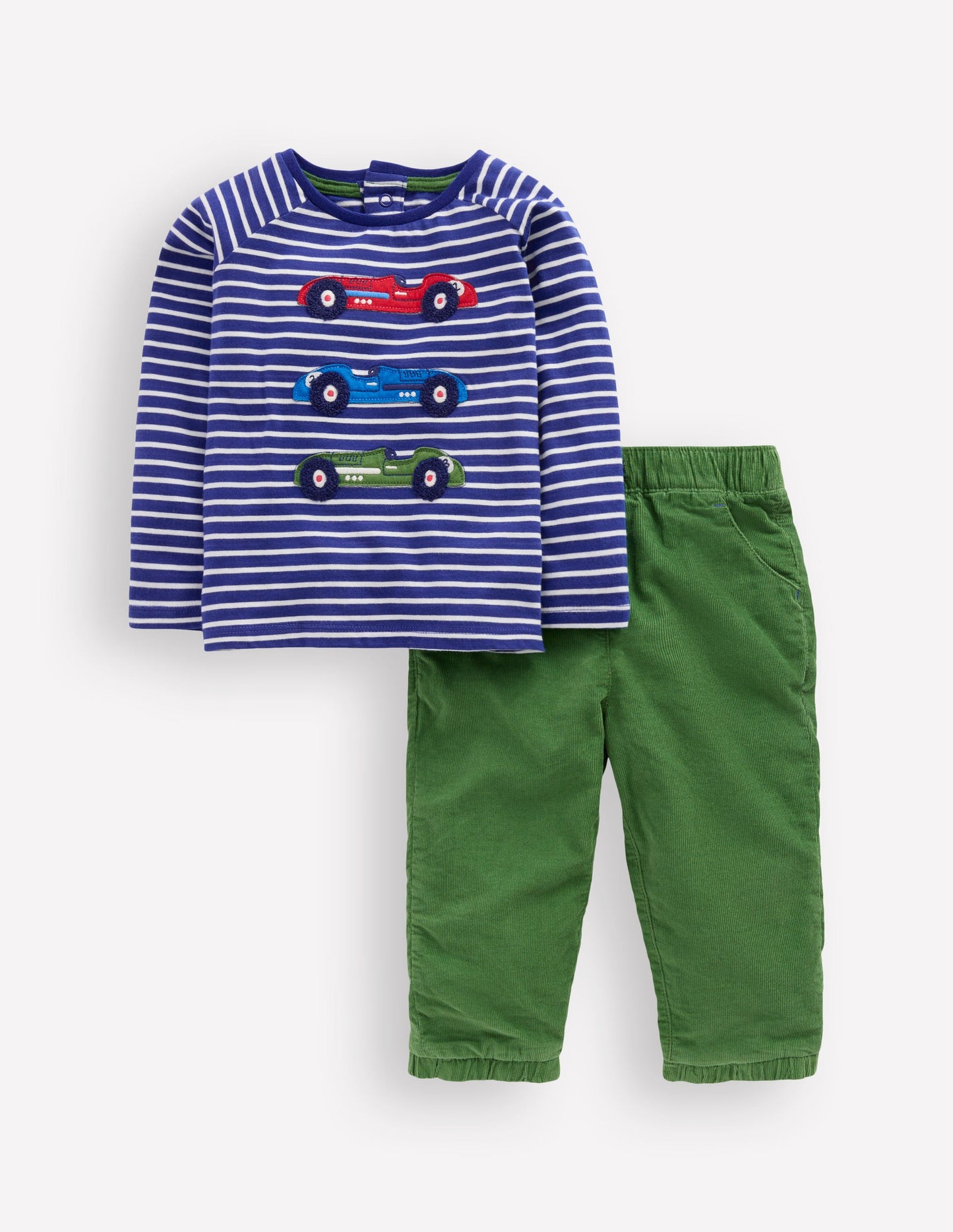 Woven & Jersey Play Set-Blue Stripe Cars