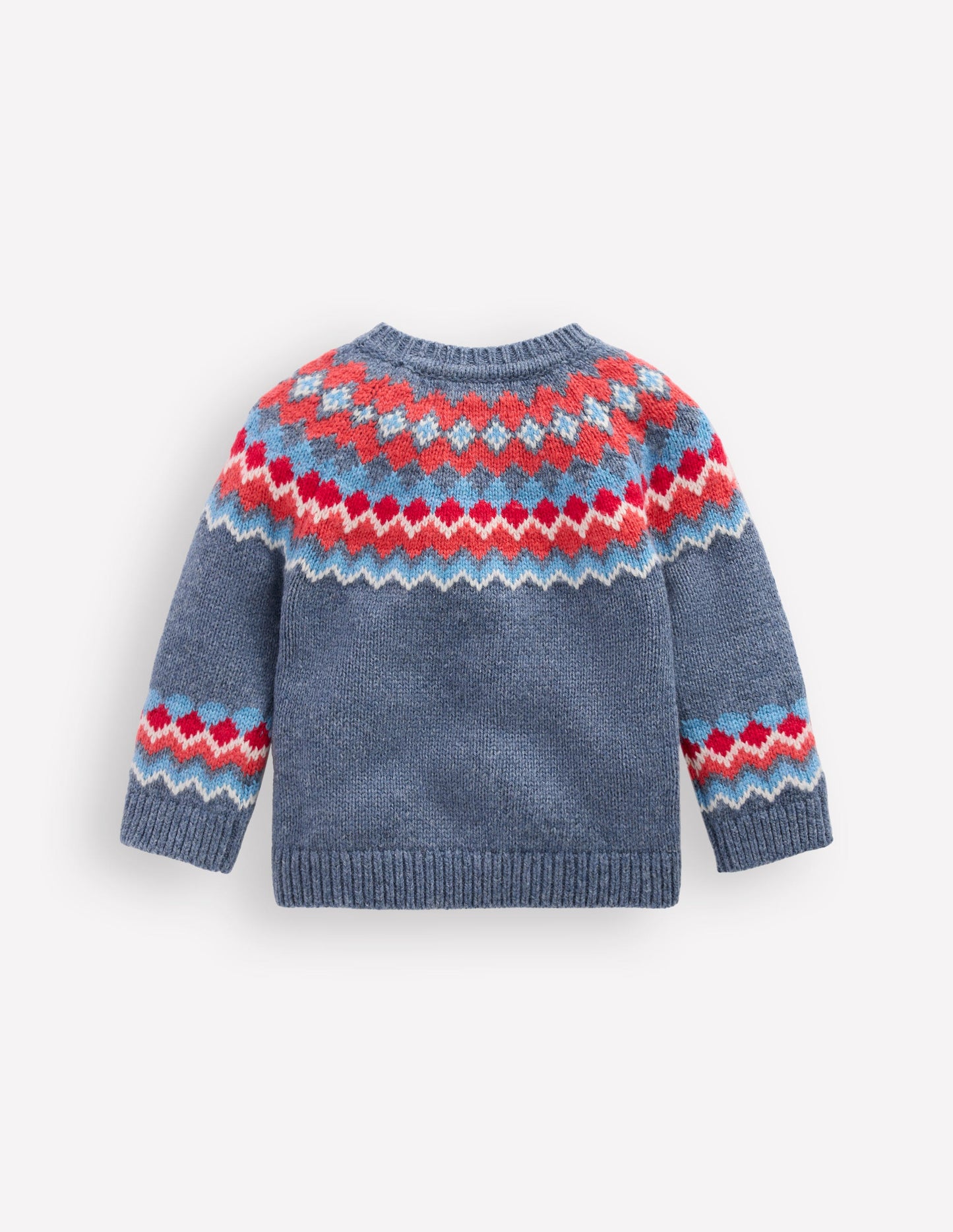 Fair Isle Button Jumper-Blue Classic Fair Isle