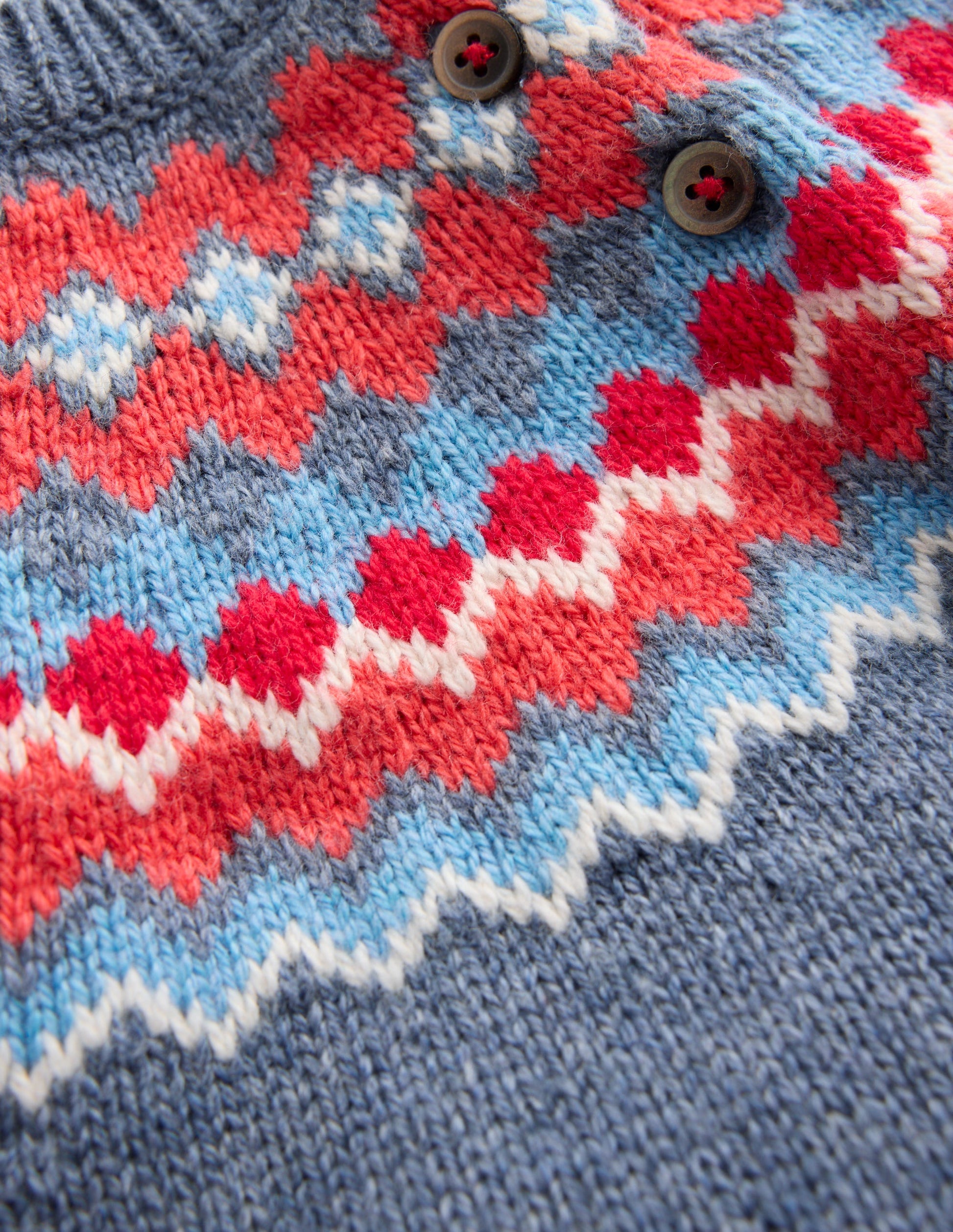 Fair Isle Button Jumper-Blue Classic Fair Isle-3