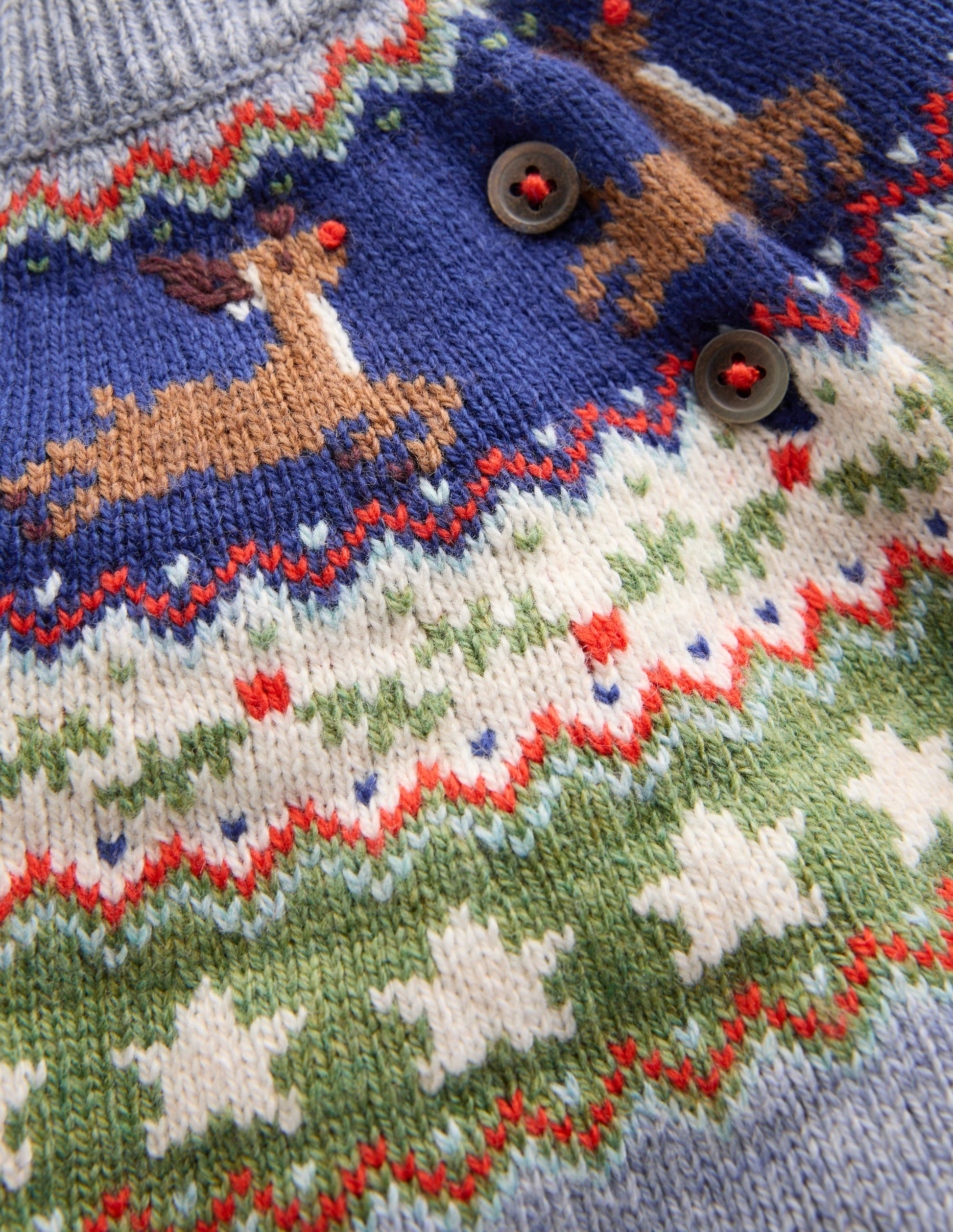 Fair isle Jumper-Blue Festive Reindeer-3
