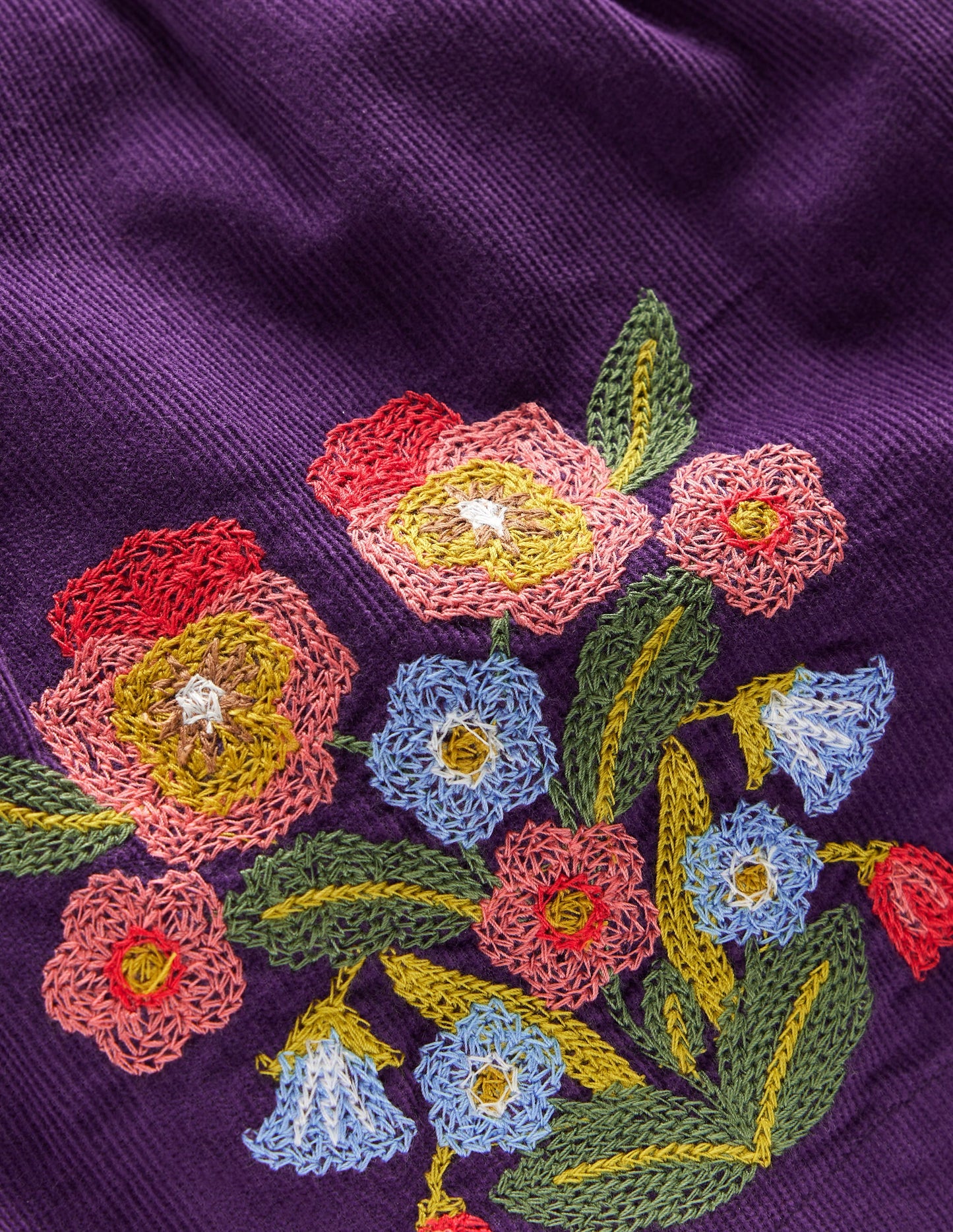 Embroidered Woven Pinnie Set-Mystic Purple