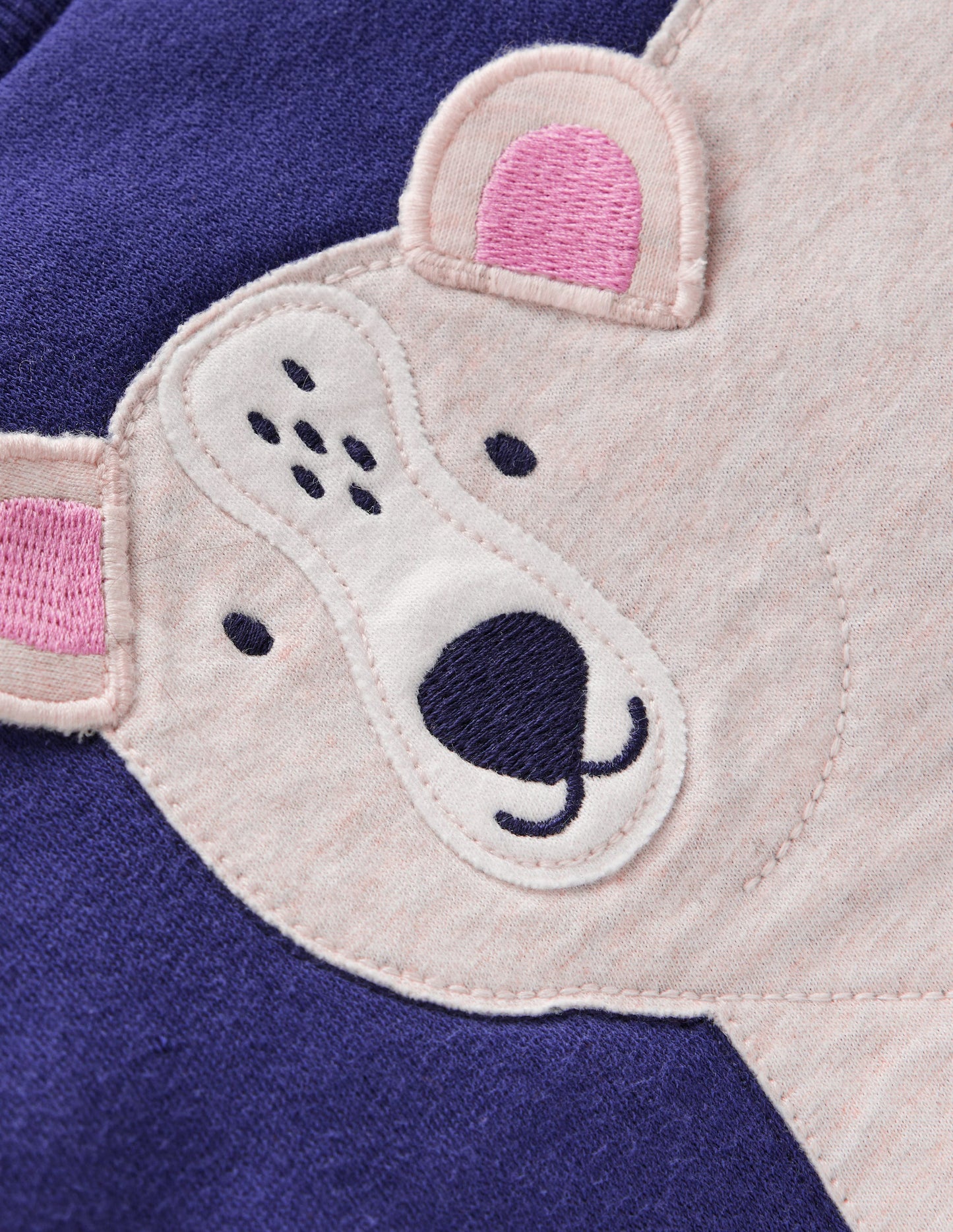 Boys Appliqué Sweatshirt-Navy Polar Bear