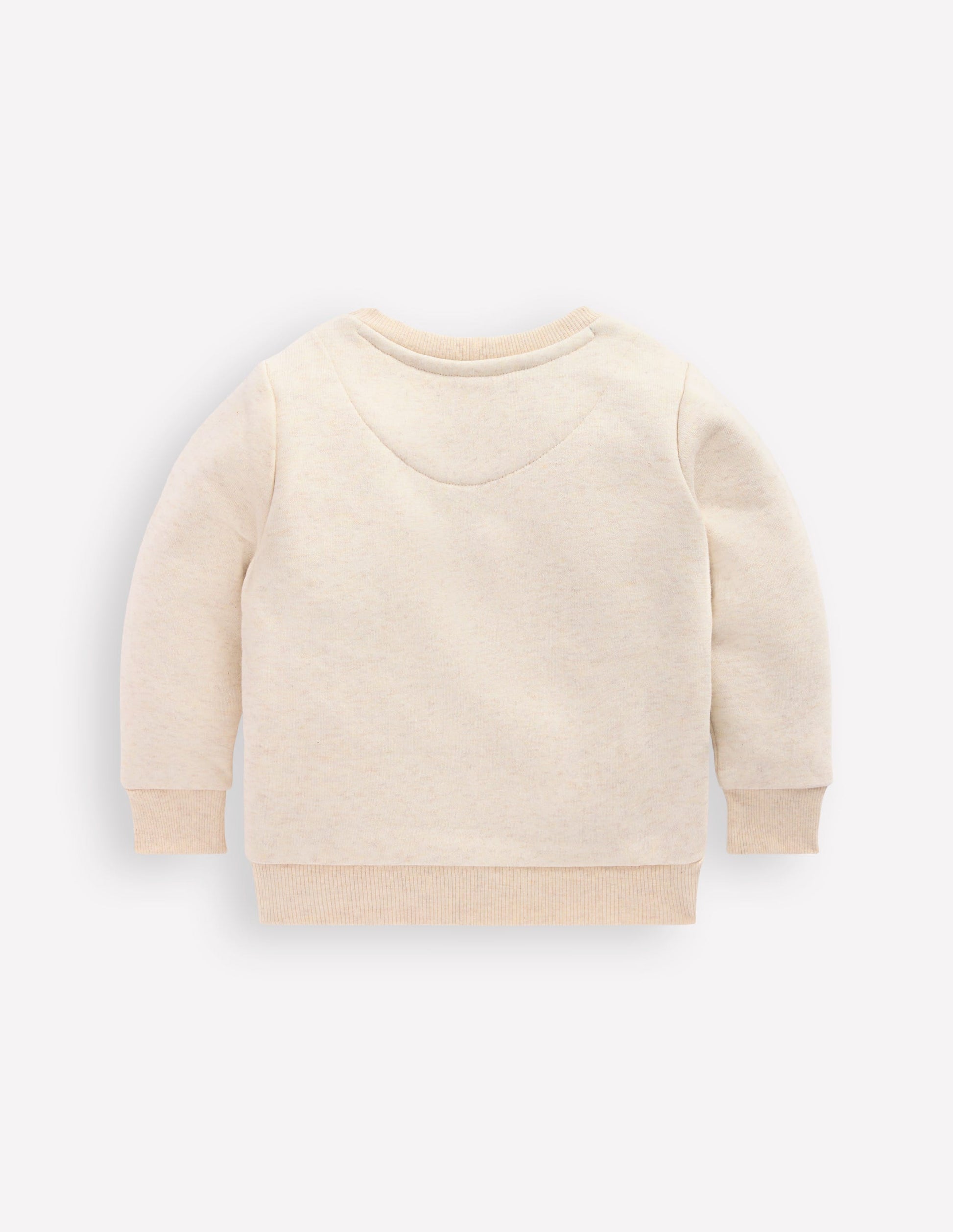 Boys Appliqué Sweatshirt-Oatmeal Marl Dinosaur-2