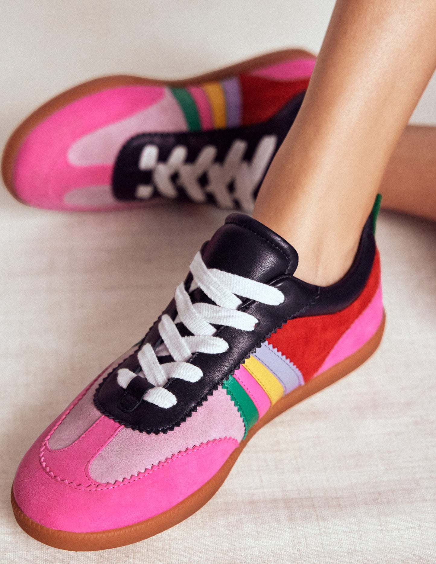 Erin Retro Tennis Trainers-Multicolour