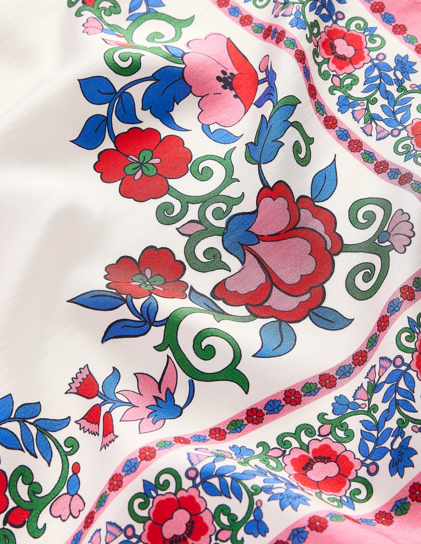 Silk Square Scarf-Multi, Ornamental Lattice