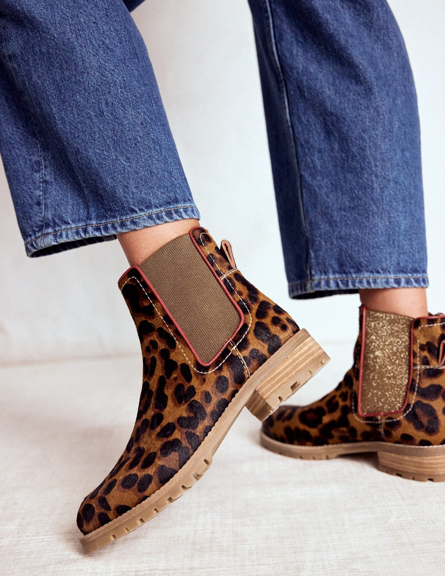 Freya Chelsea Boots-Leopard