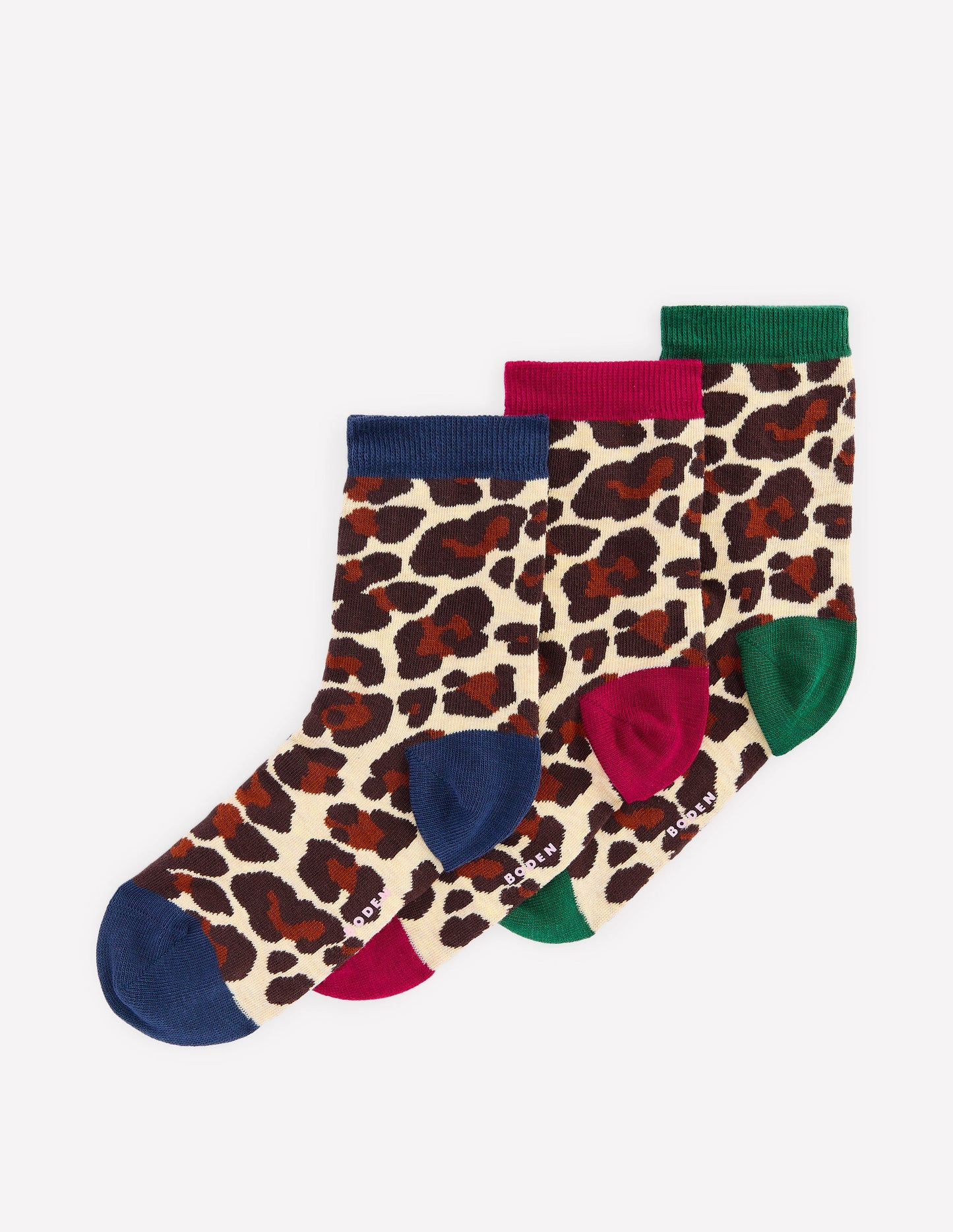 3 Pack Novelty Socks-Leopard