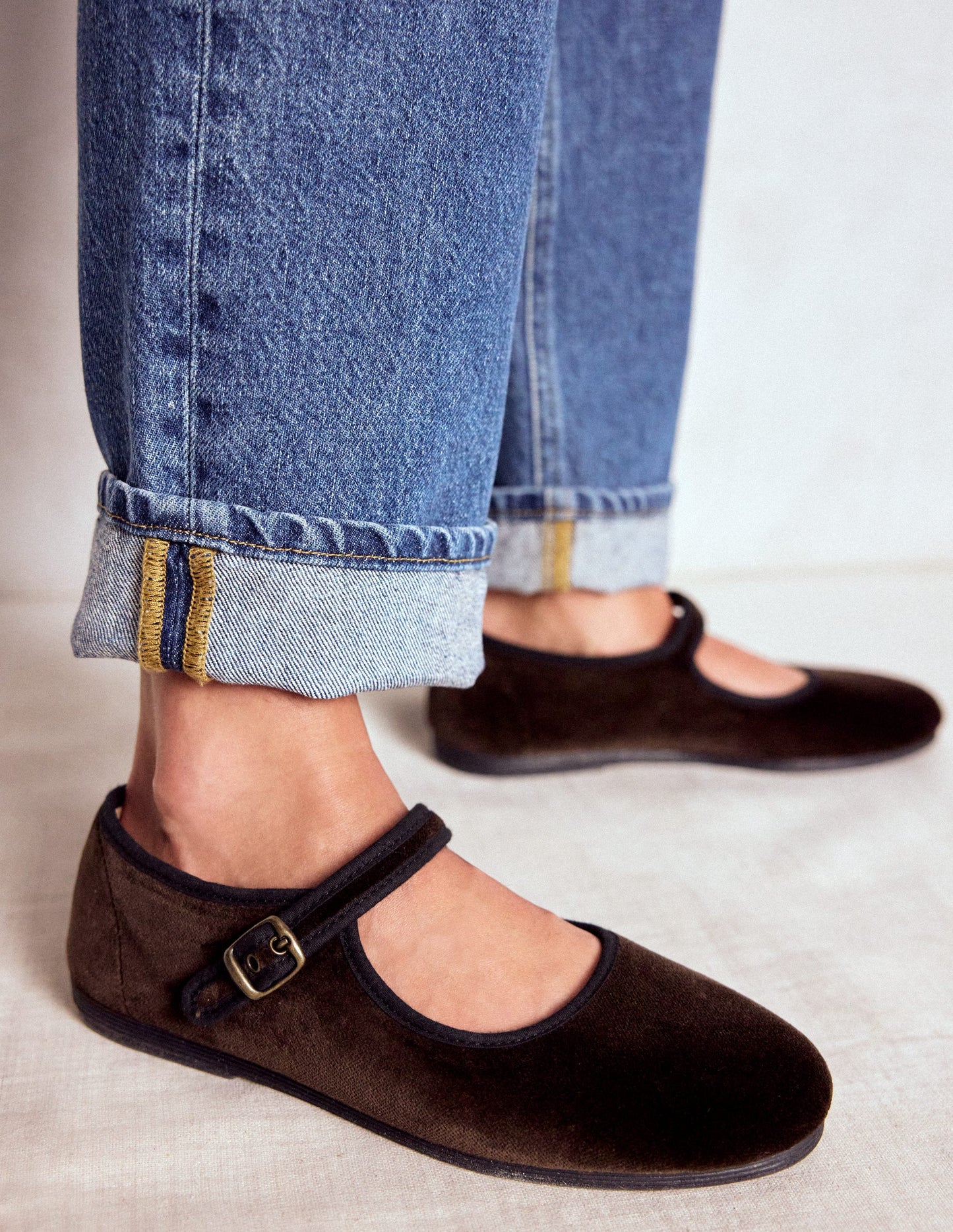 Flexi Mary Jane-Chocolate Velvet
