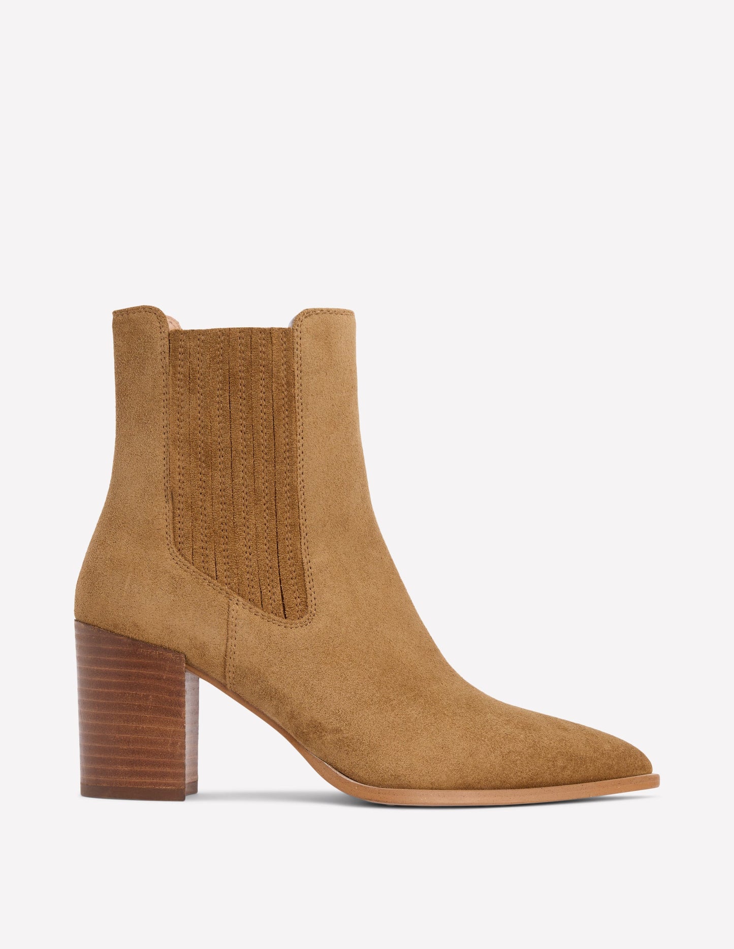 Point Casual Ankle Boots-Caramel