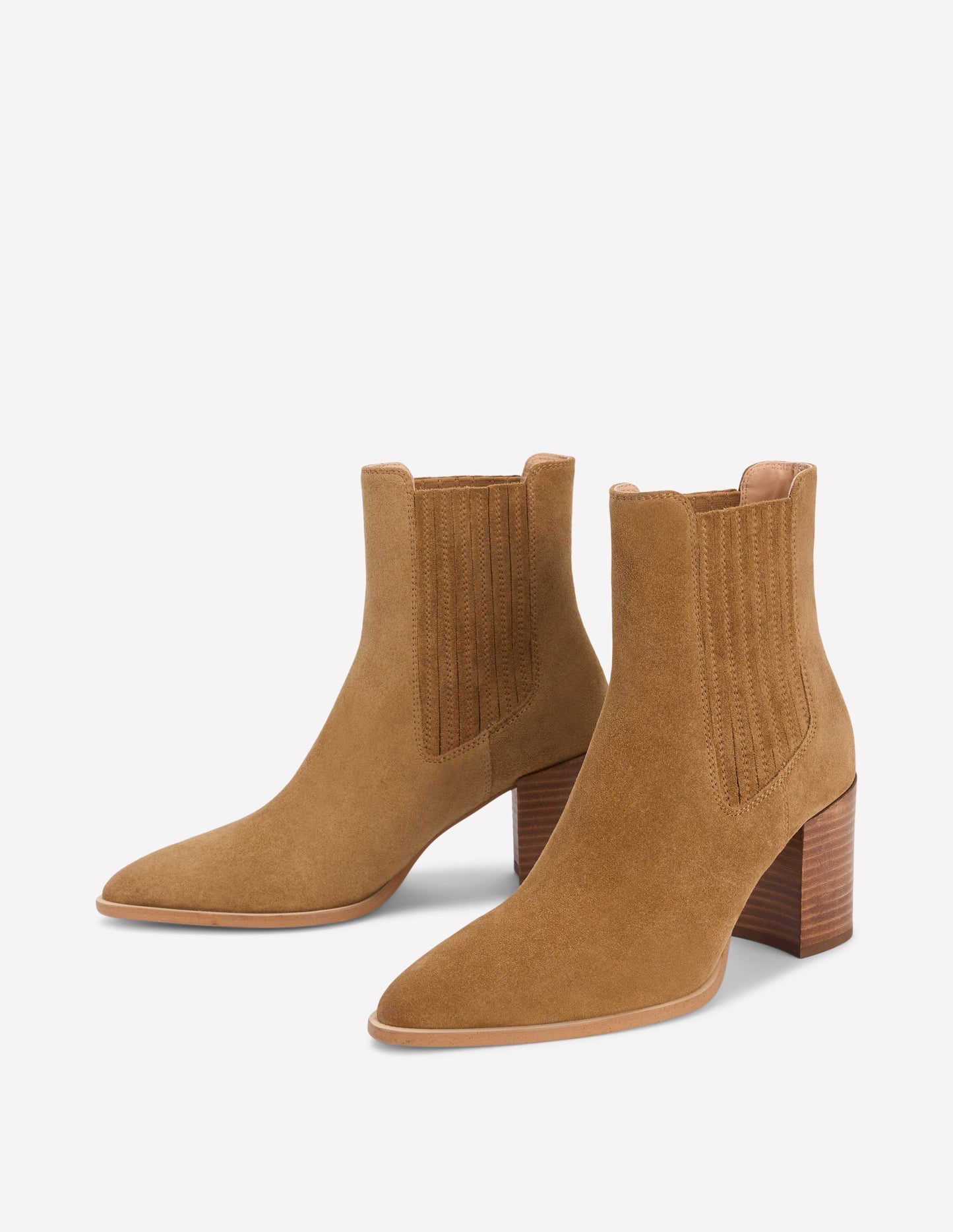 Point Casual Ankle Boots-Caramel