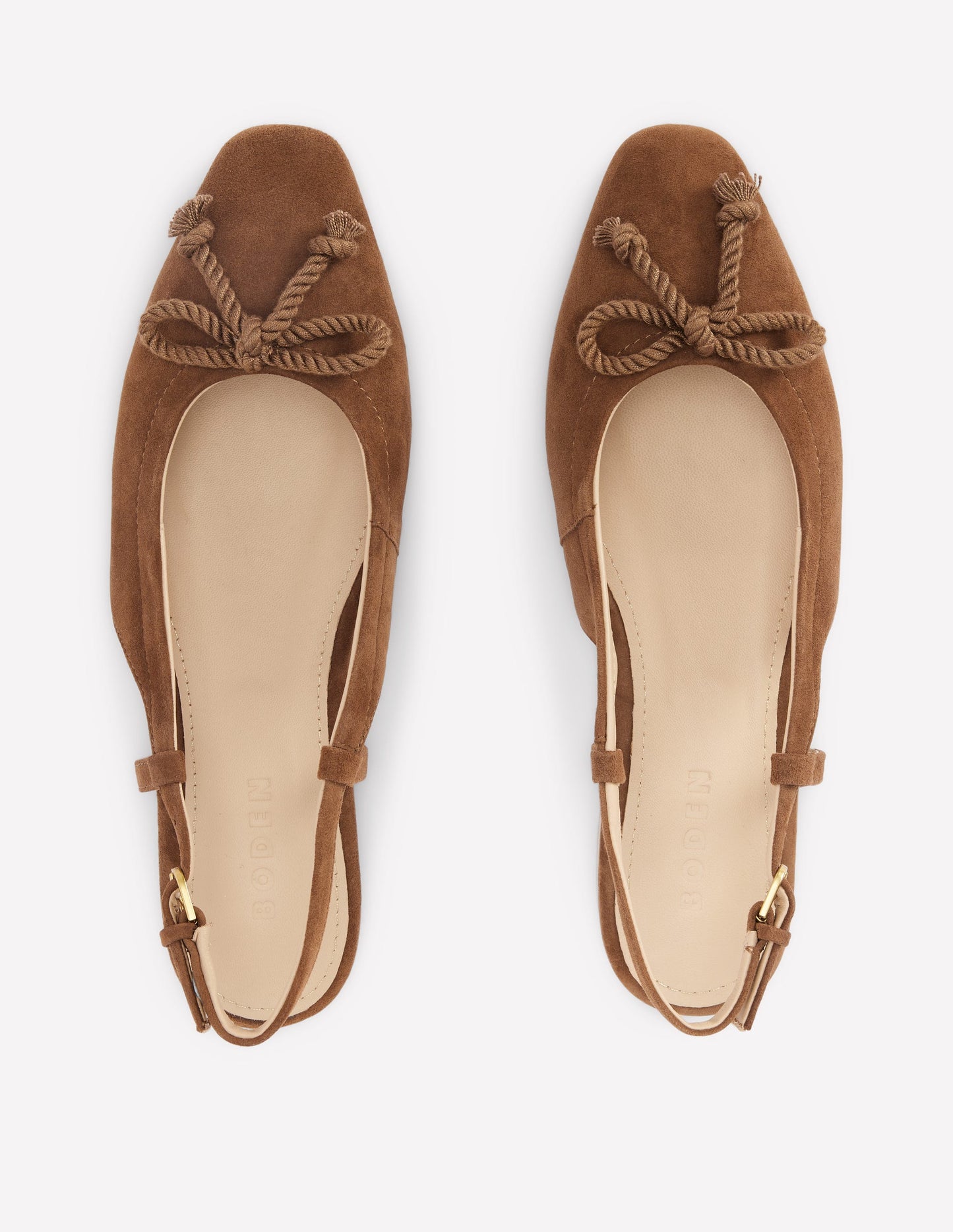 Easy Slingback Flats-Raw Umber