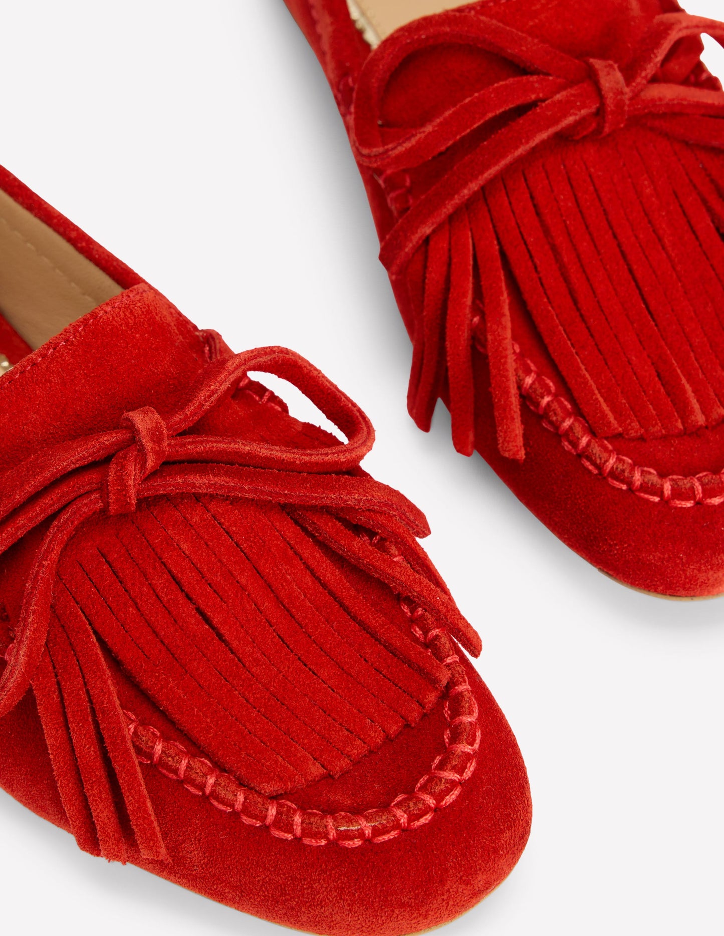 Soft Tassel Deck Shoes-Post Box Red