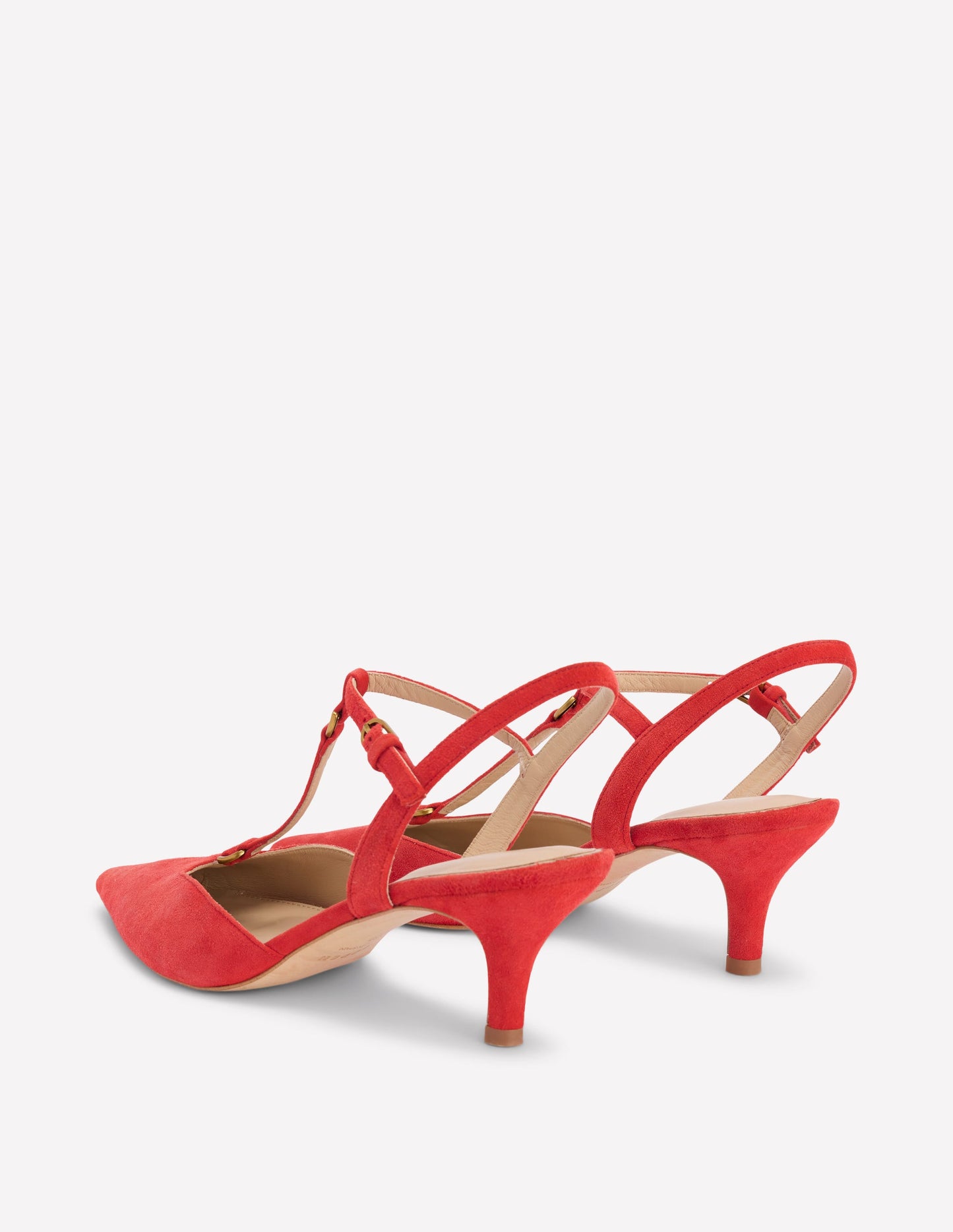 T-Bar Point Heels-Post Box Red