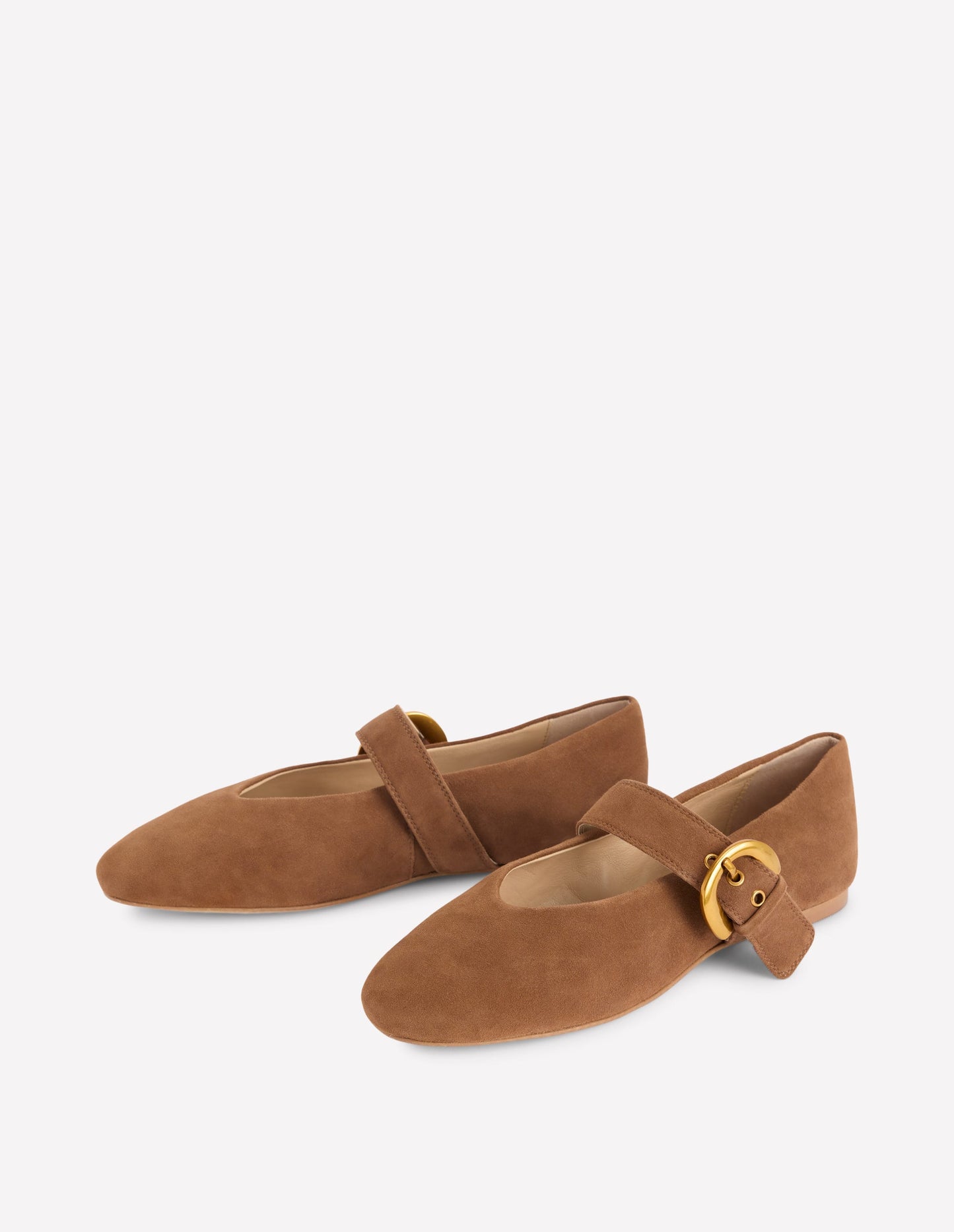 Kylie Flat Buckle Mary Jane-Raw Umber