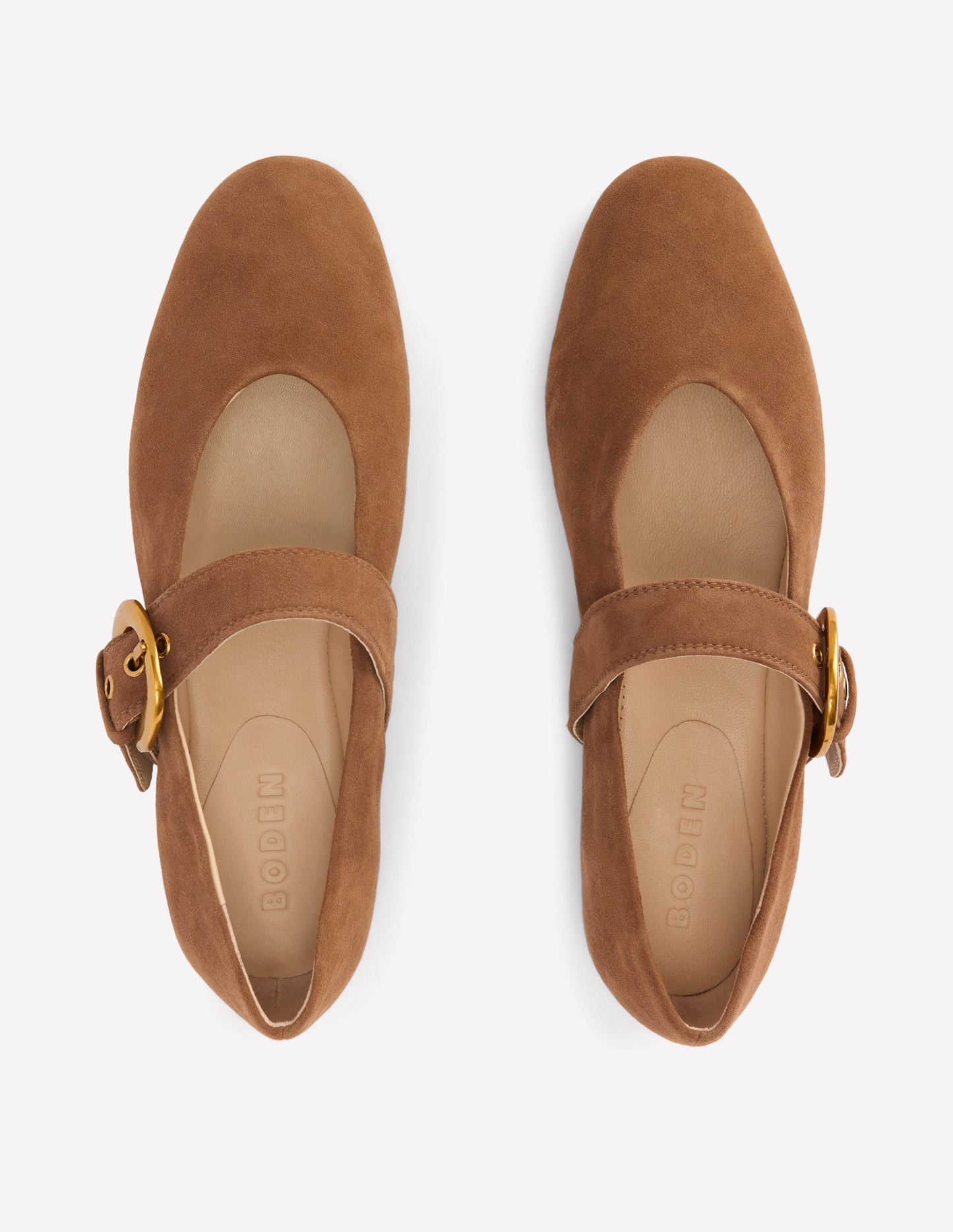 Kylie Flat Buckle Mary Jane-Raw Umber