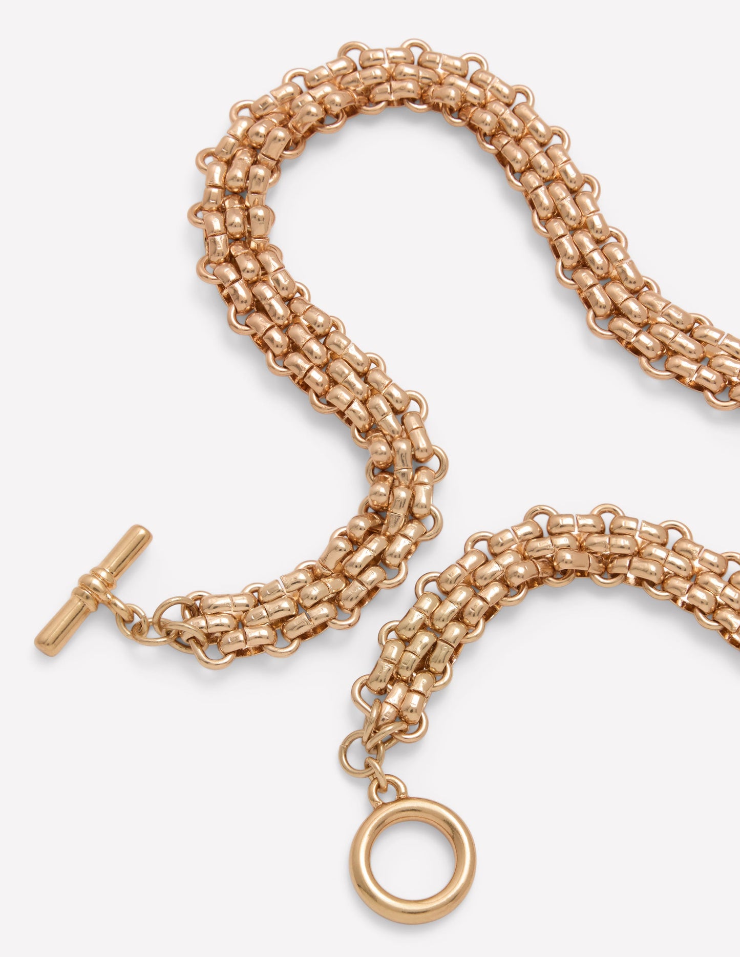 Woven Chain Necklace-Gold
