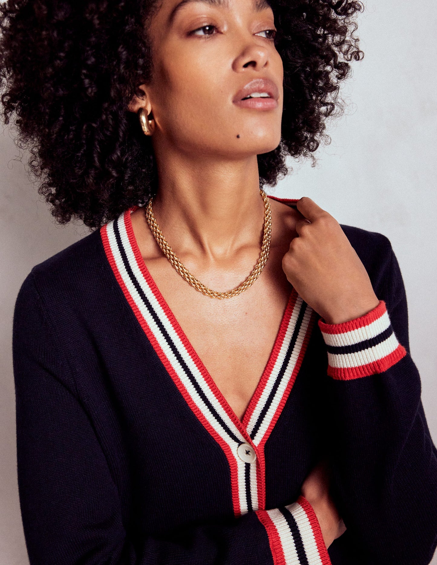 Woven Chain Necklace-Gold