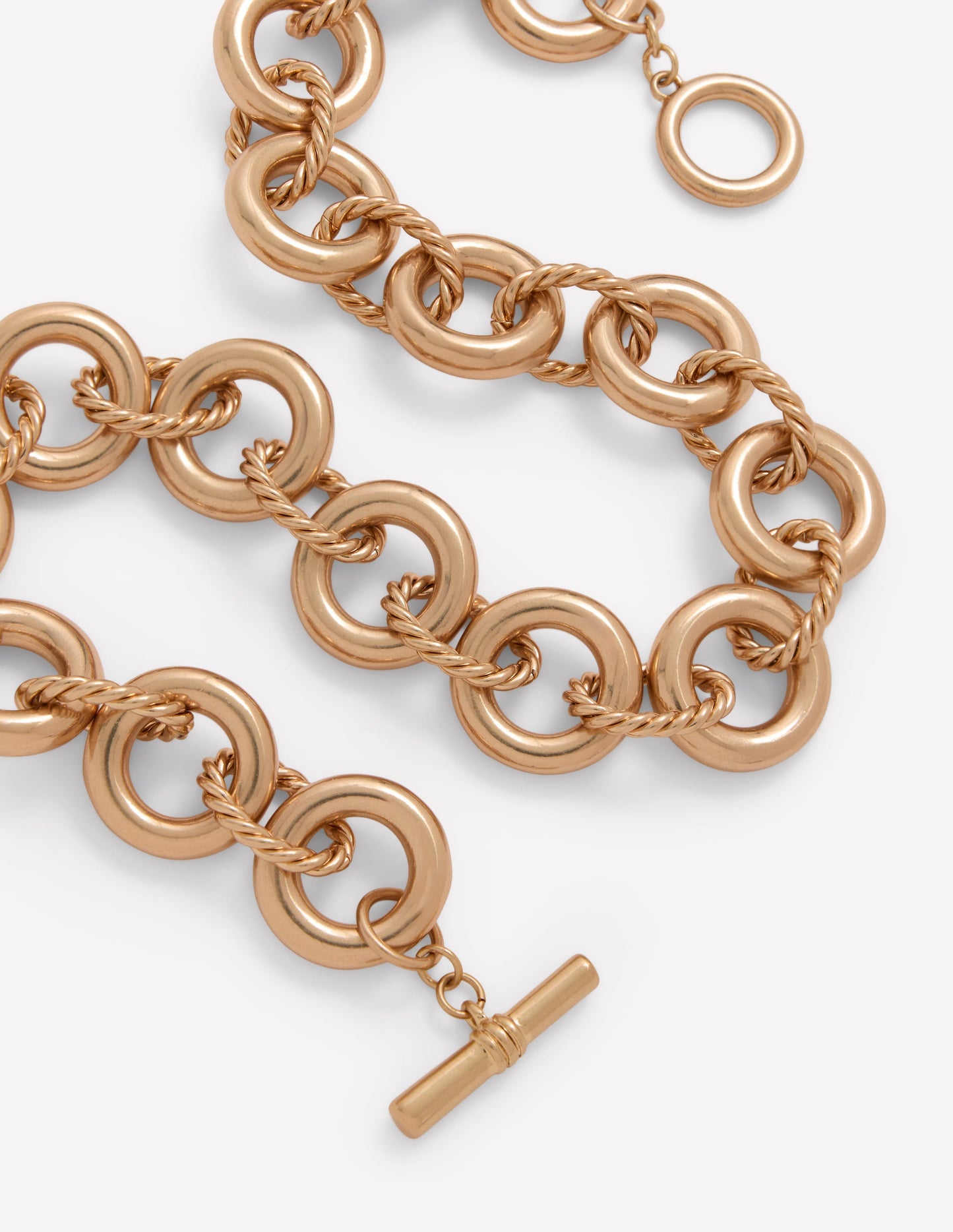 Twist Link Necklace-Gold