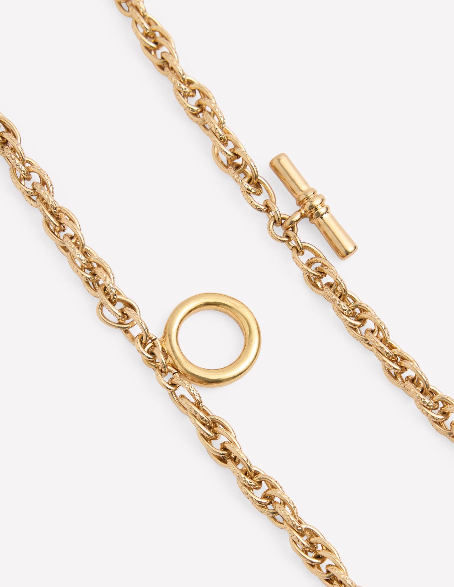 Vintage Twist Layer Necklace-Gold Metallic