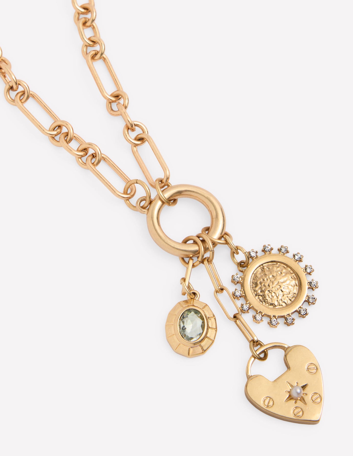 Chain Charm Necklace-Gold