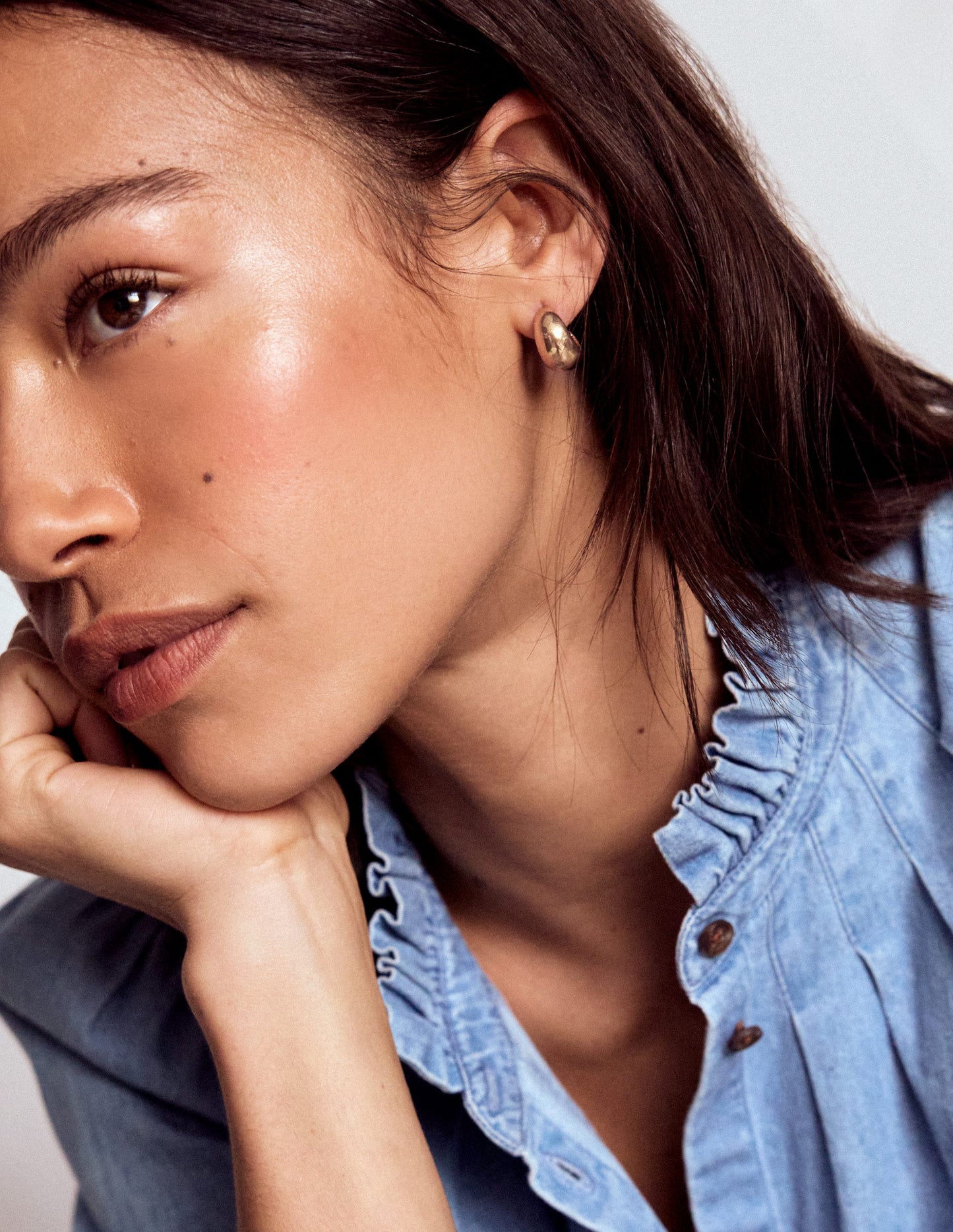Smooth Dome 2-Pack Earrings-Gold Metallic