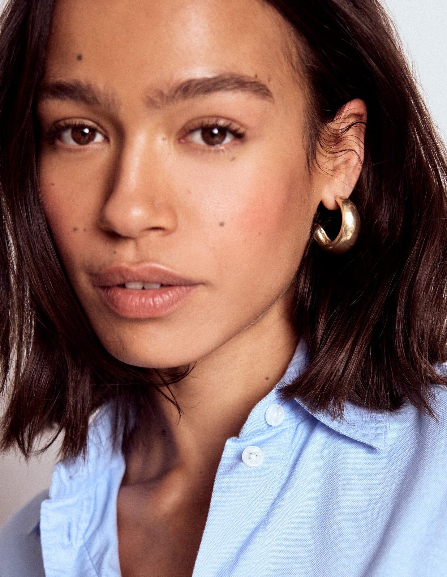 Smooth Dome 2-Pack Earrings-Gold Metallic