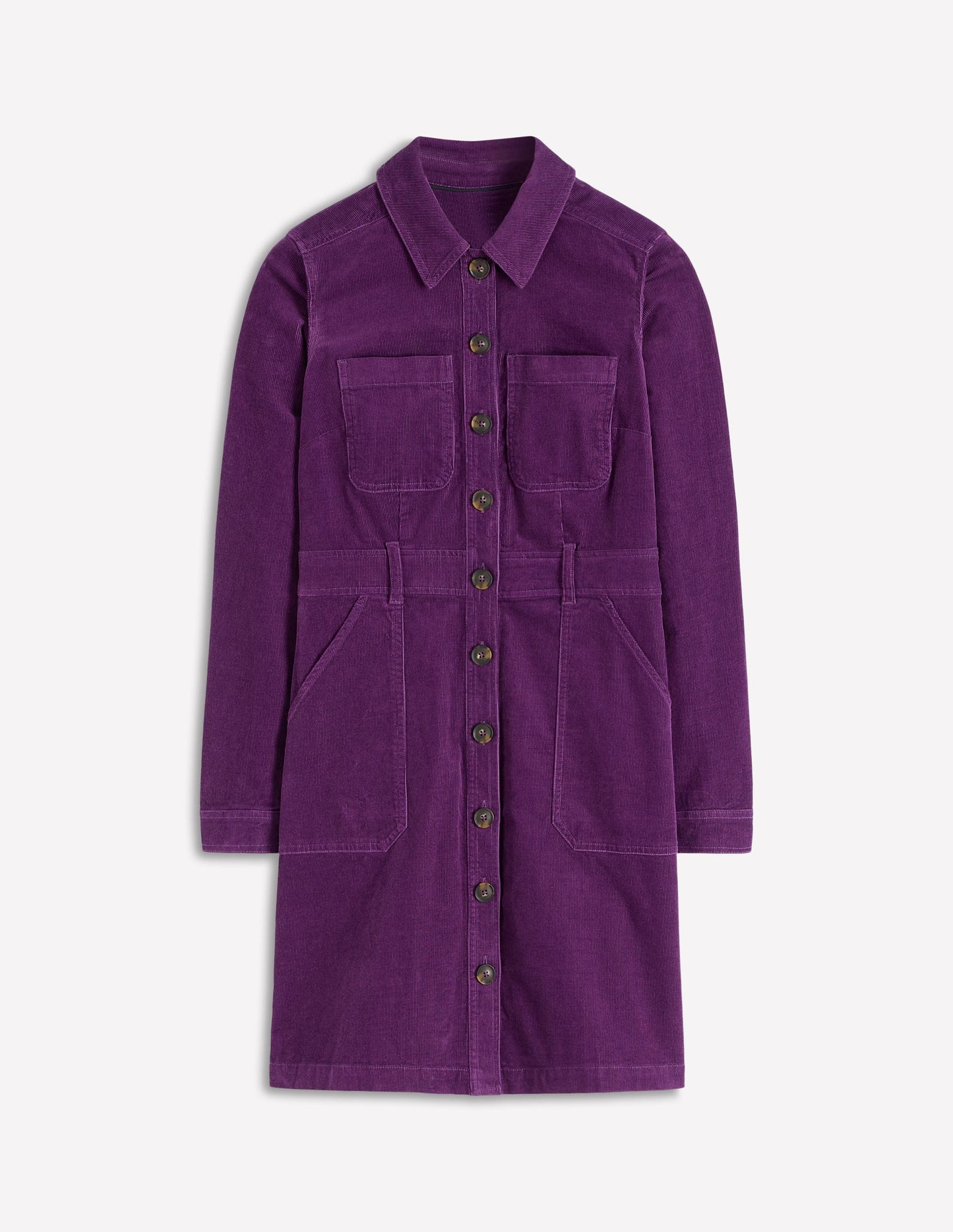Amanda Cord Short Dress-Viola Purple