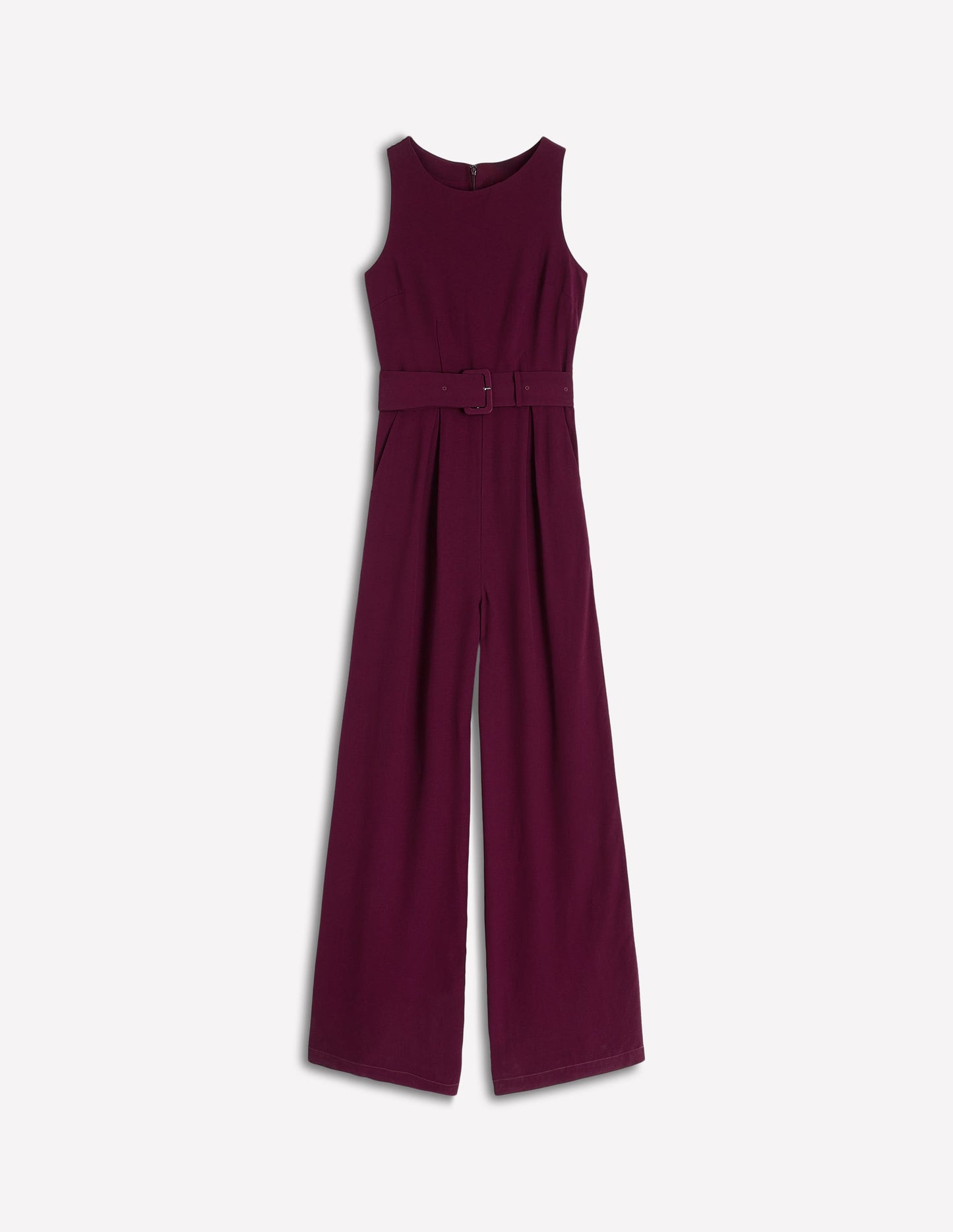 Gwen Slash Neck Jumpsuit-Dark Cherry