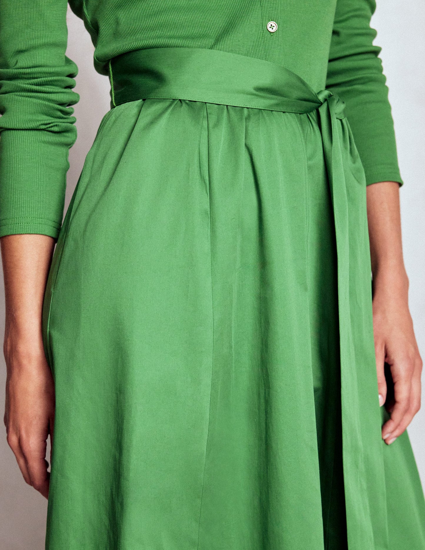 Button Detail Mix Dress-Fairway