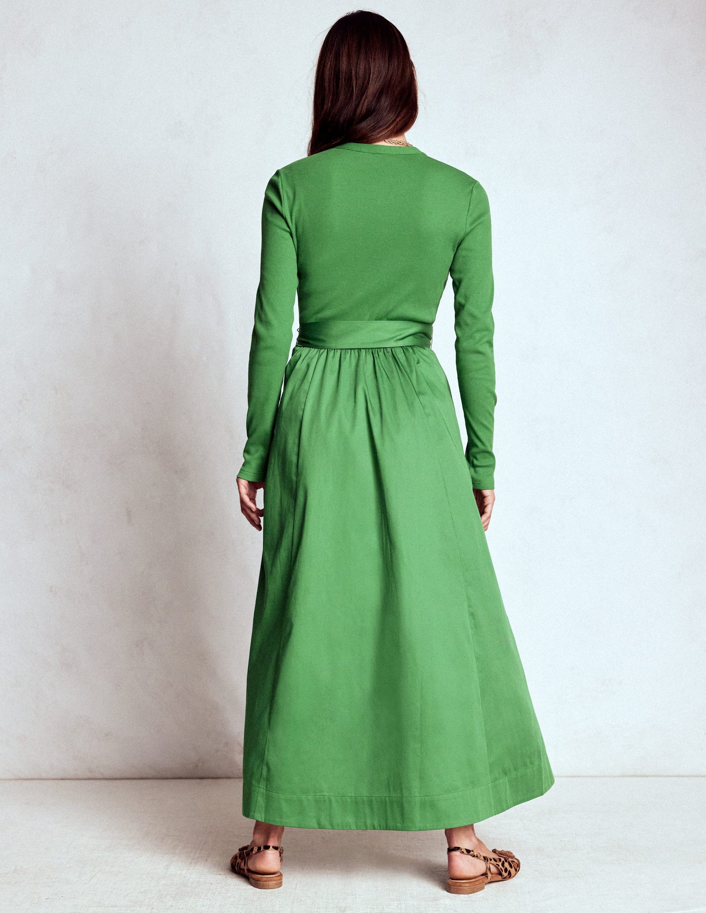 Button Detail Mix Dress-Fairway
