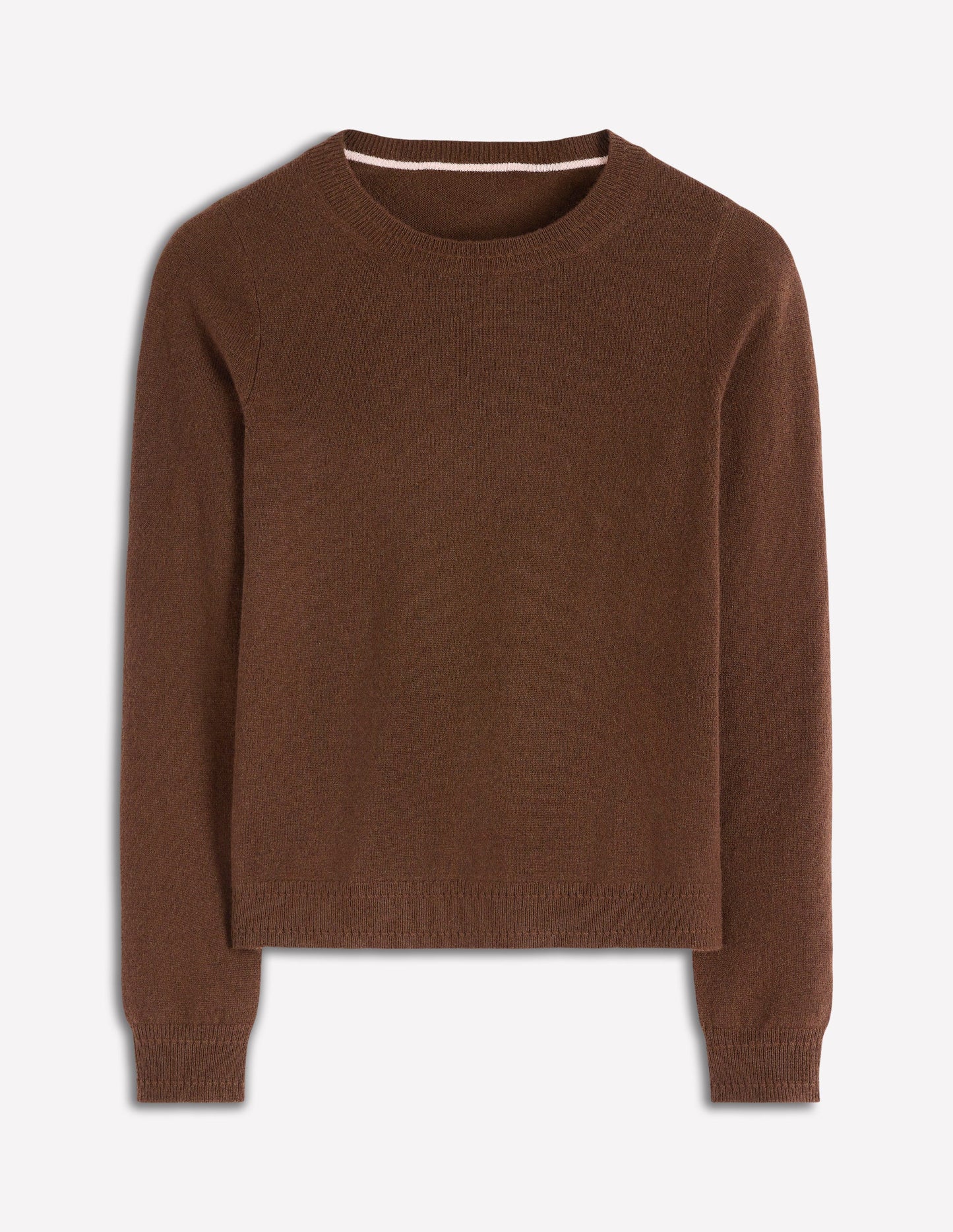 Eva Cashmere Crew Neck Jumper-Mocha